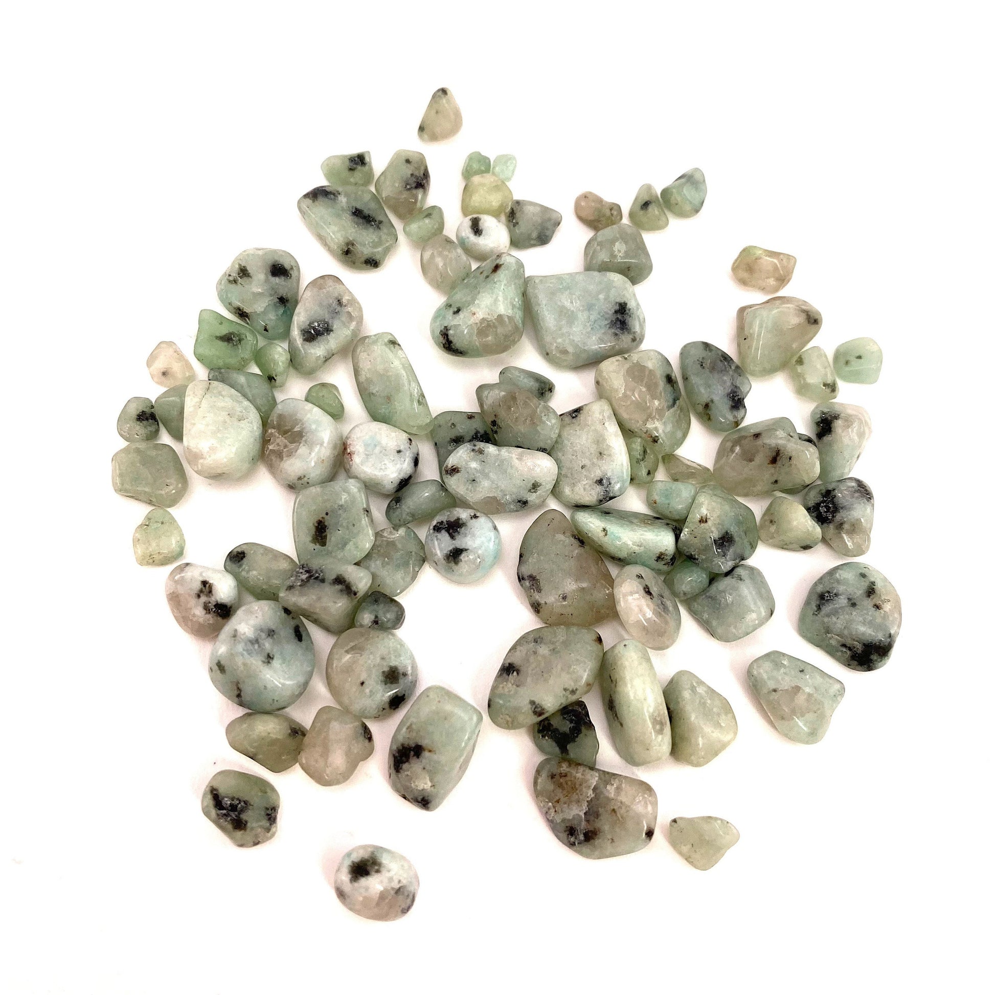 20g of Kiwi Jasper, mini tumbled stones, tumbled crystal, tumbled kiwi jasper, kiwi jasper chips, crystal chips