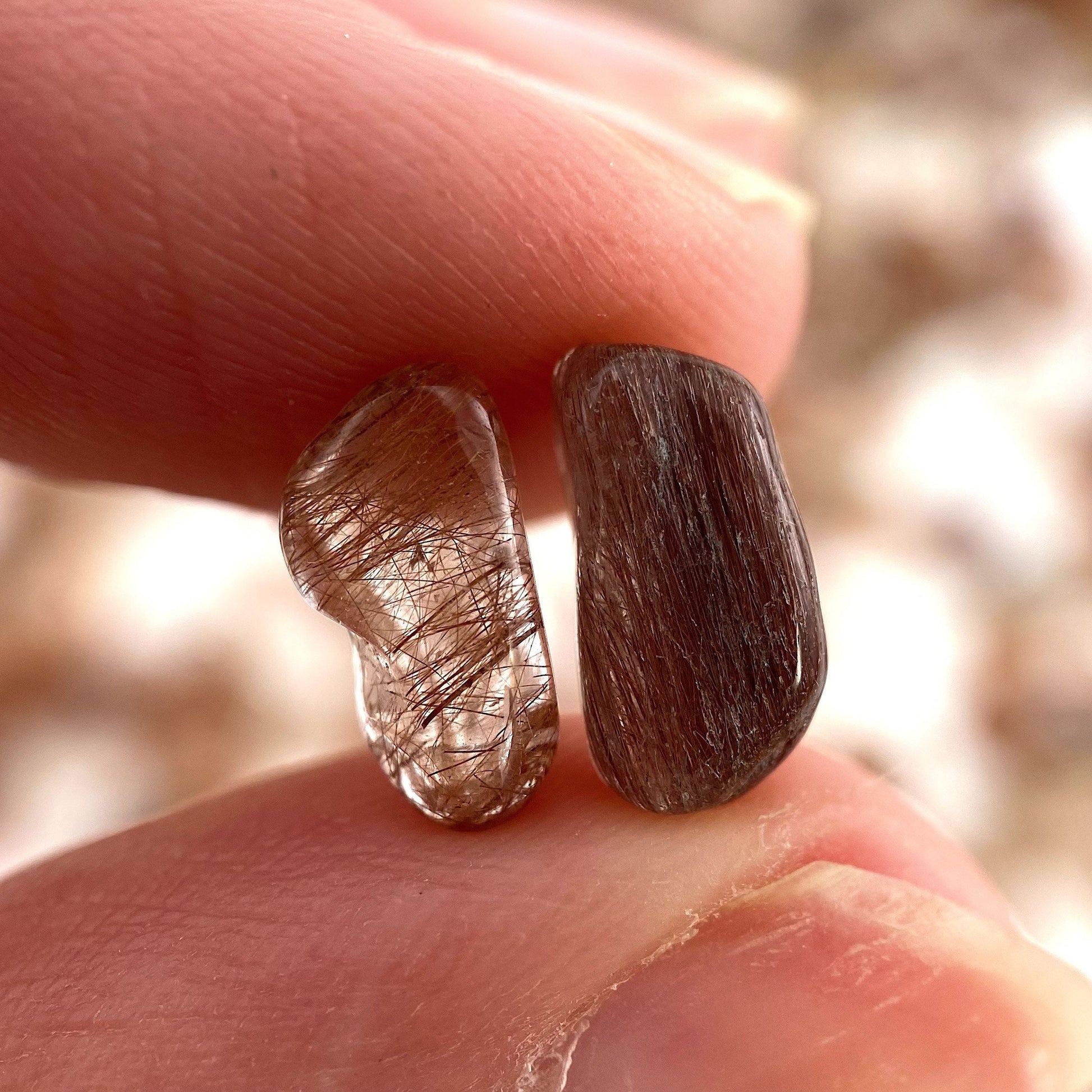 20g of Red Rutilated Quartz, mini tumbled stones, tumbled crystal, tumbled rutilated quartz, red quartz chips