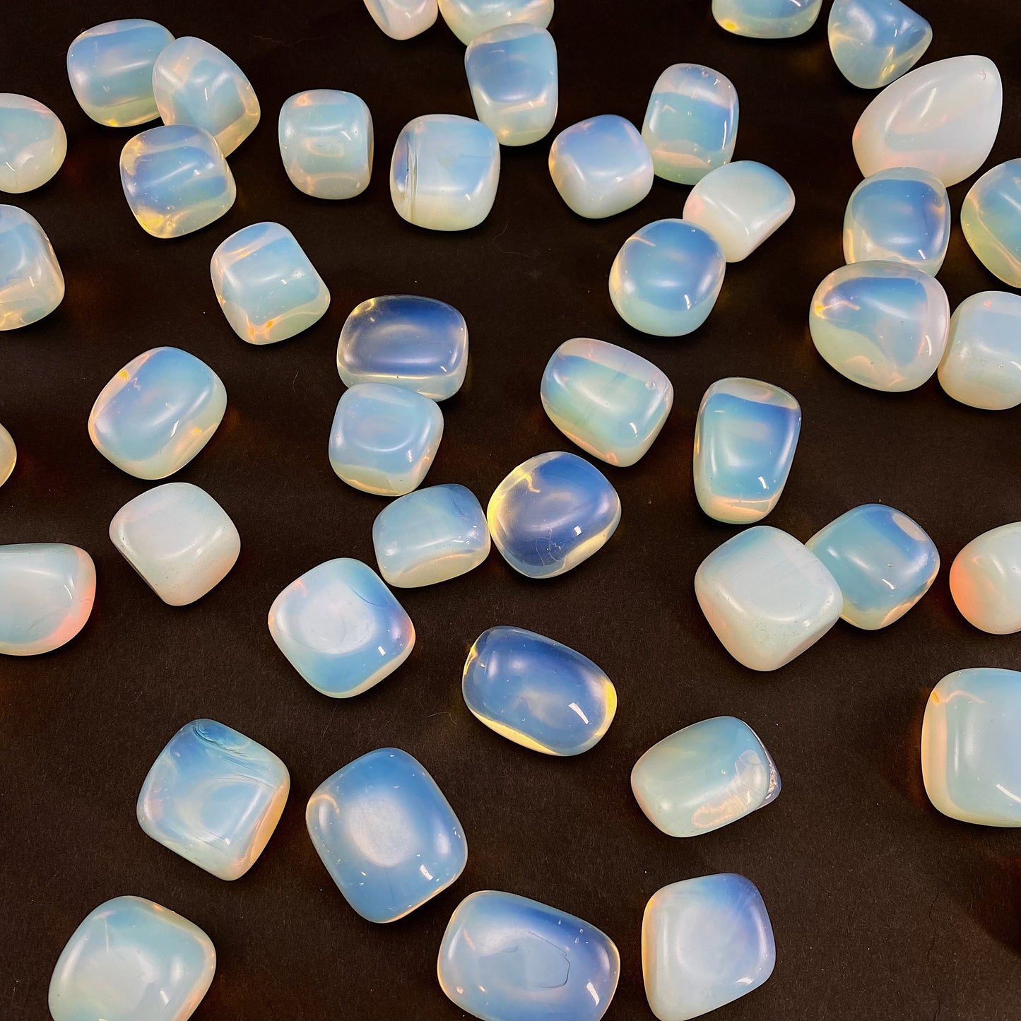 Tumbled Opalite, tumbled stones, tumbled crystal, tumbled opalite glass, opalite