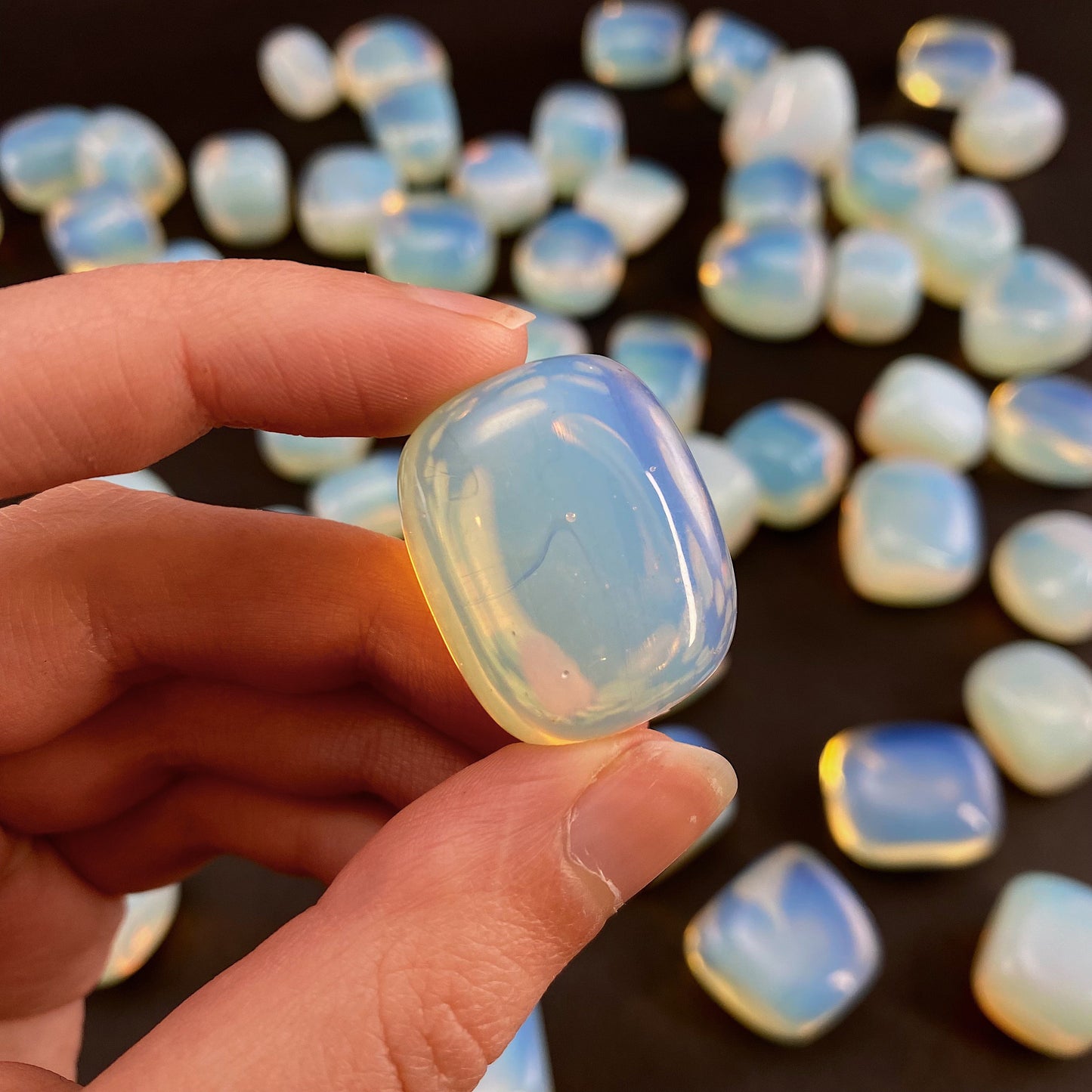 Tumbled Opalite, tumbled stones, tumbled crystal, tumbled opalite glass, opalite