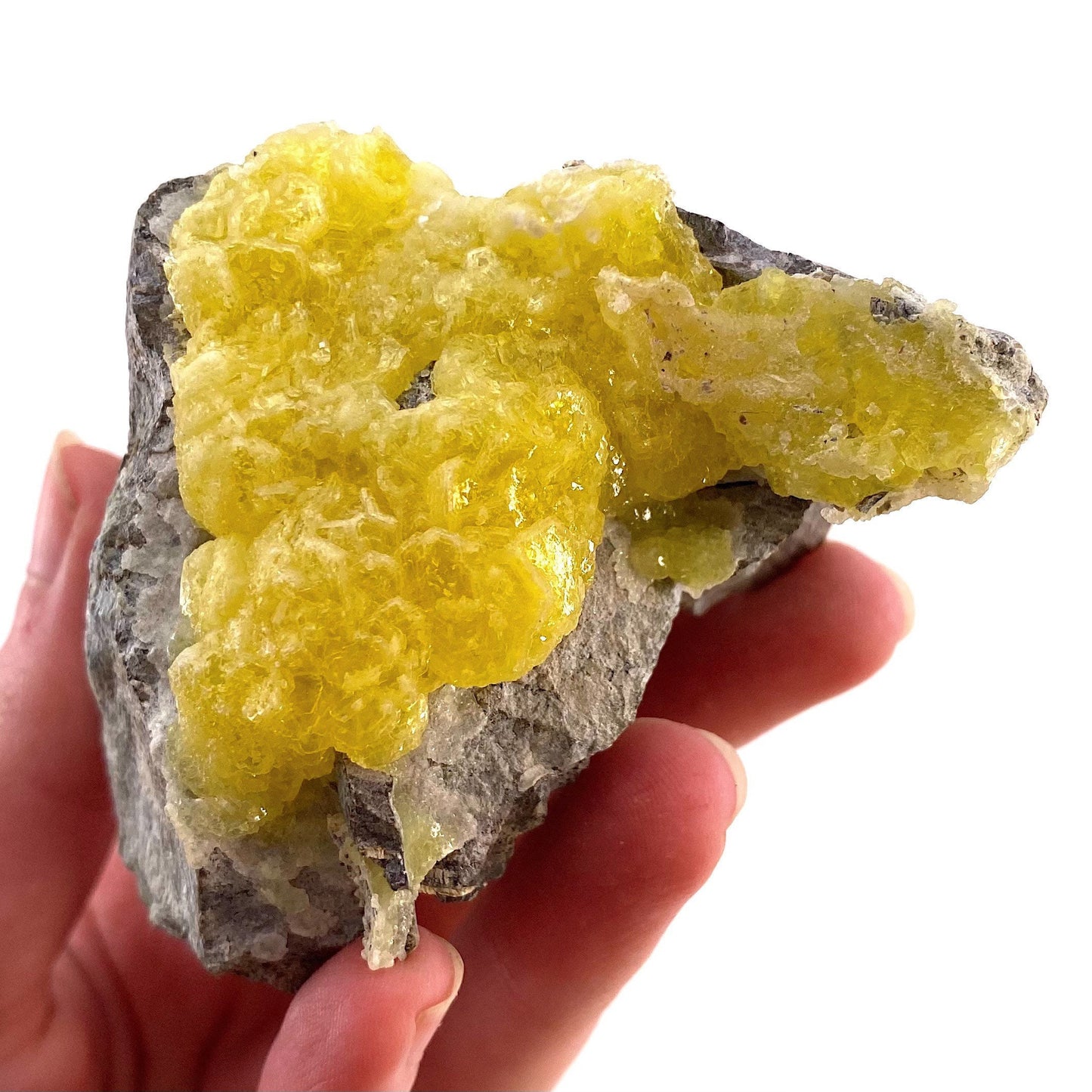 High Grade Yellow Brucite (Pakistan), yellow brucite specimen, raw brucite, yellow brucite crystal