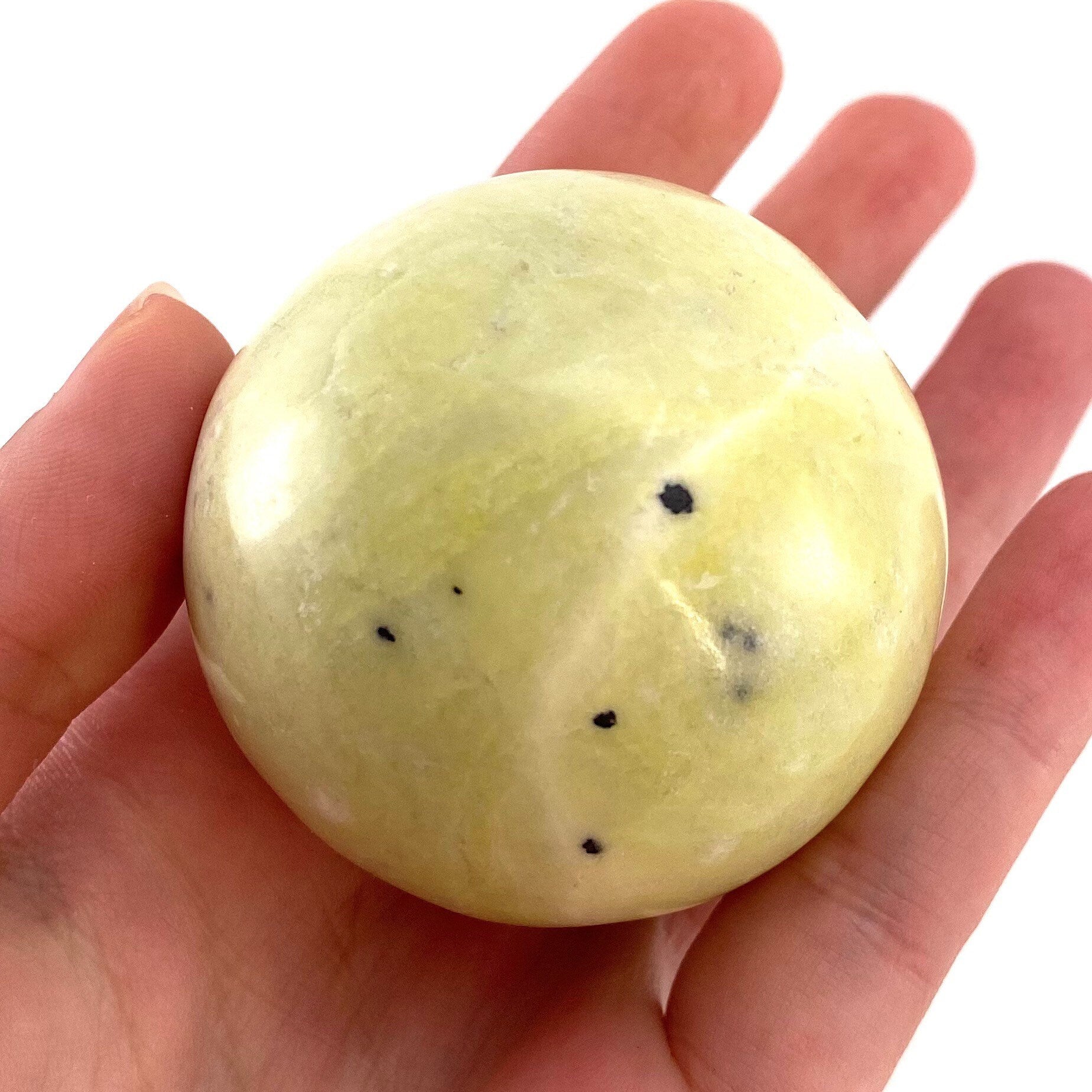 Serpentine Sphere, yellow serpentine sphere, crystal ball, crystal sphere, serpentine