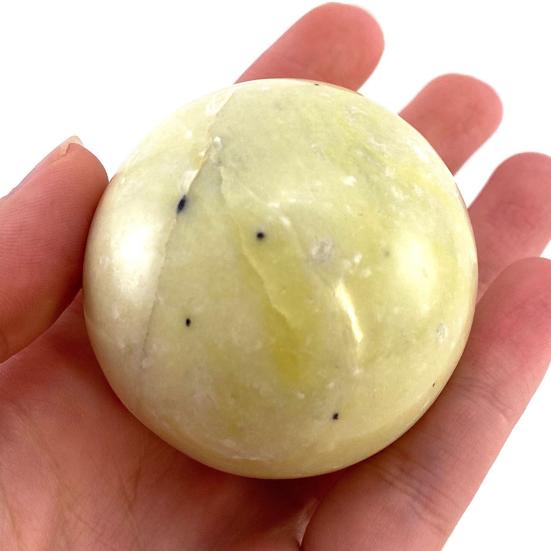 Serpentine Sphere, yellow serpentine sphere, crystal ball, crystal sphere, serpentine