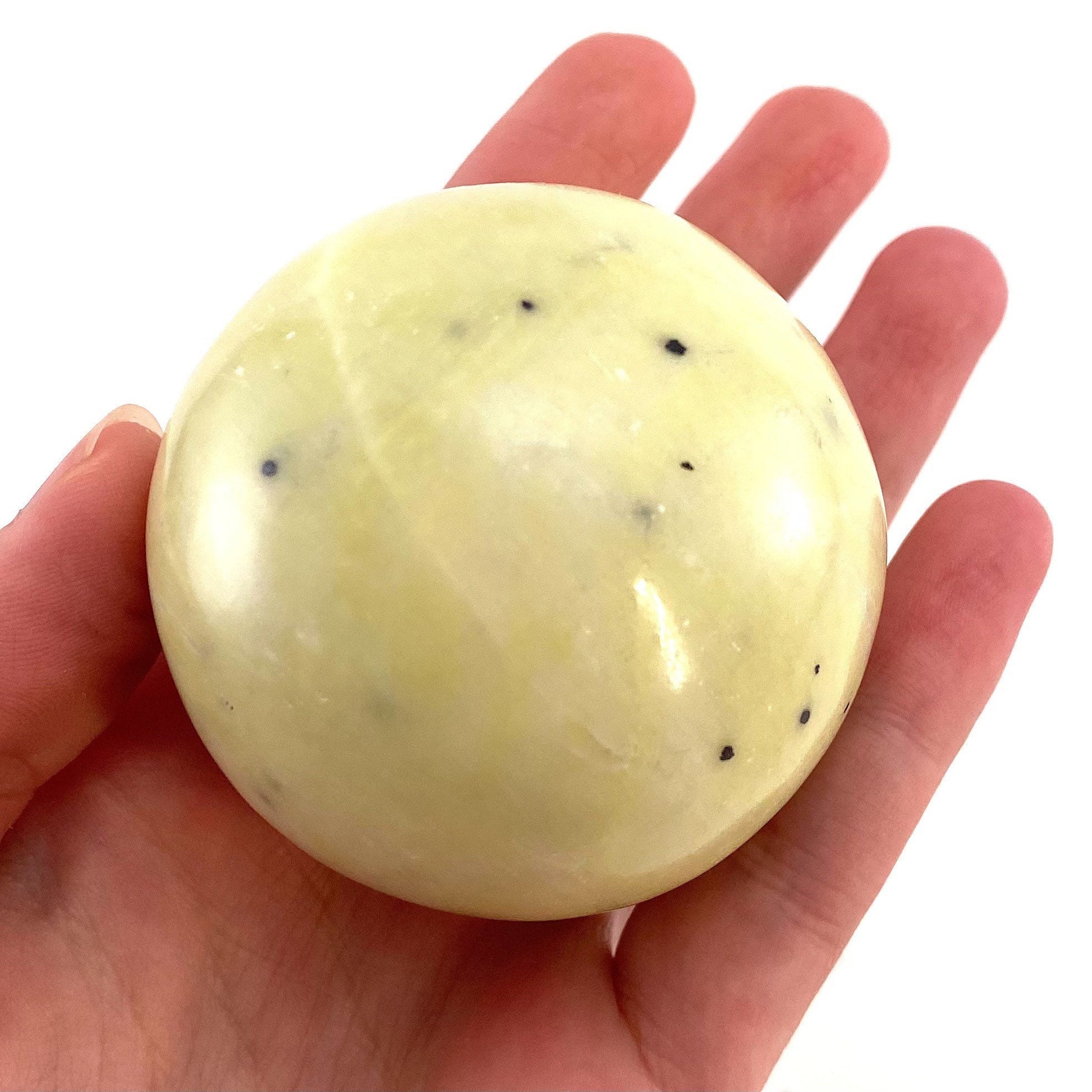 Serpentine Sphere, yellow serpentine sphere, crystal ball, crystal sphere, serpentine