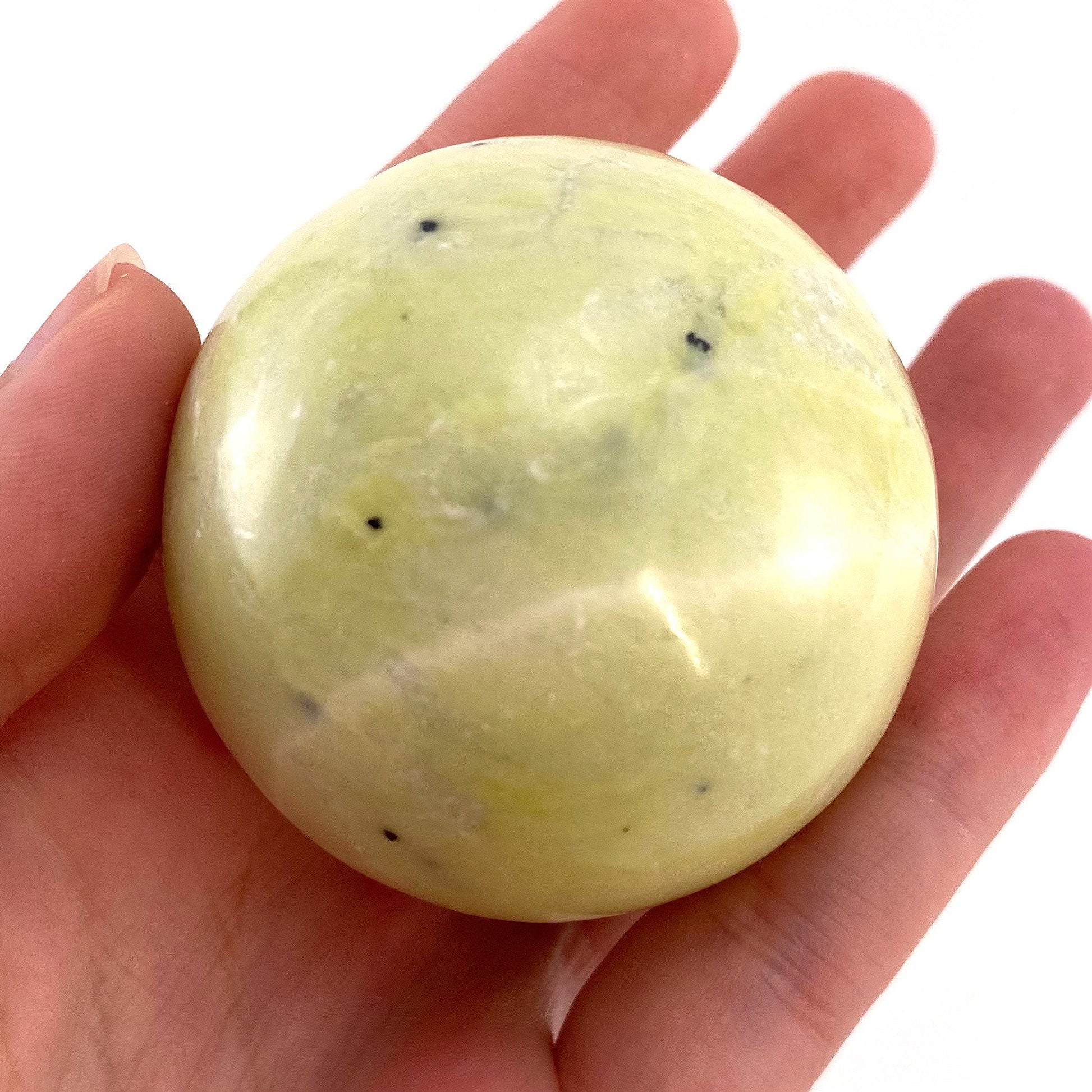 Serpentine Sphere, yellow serpentine sphere, crystal ball, crystal sphere, serpentine