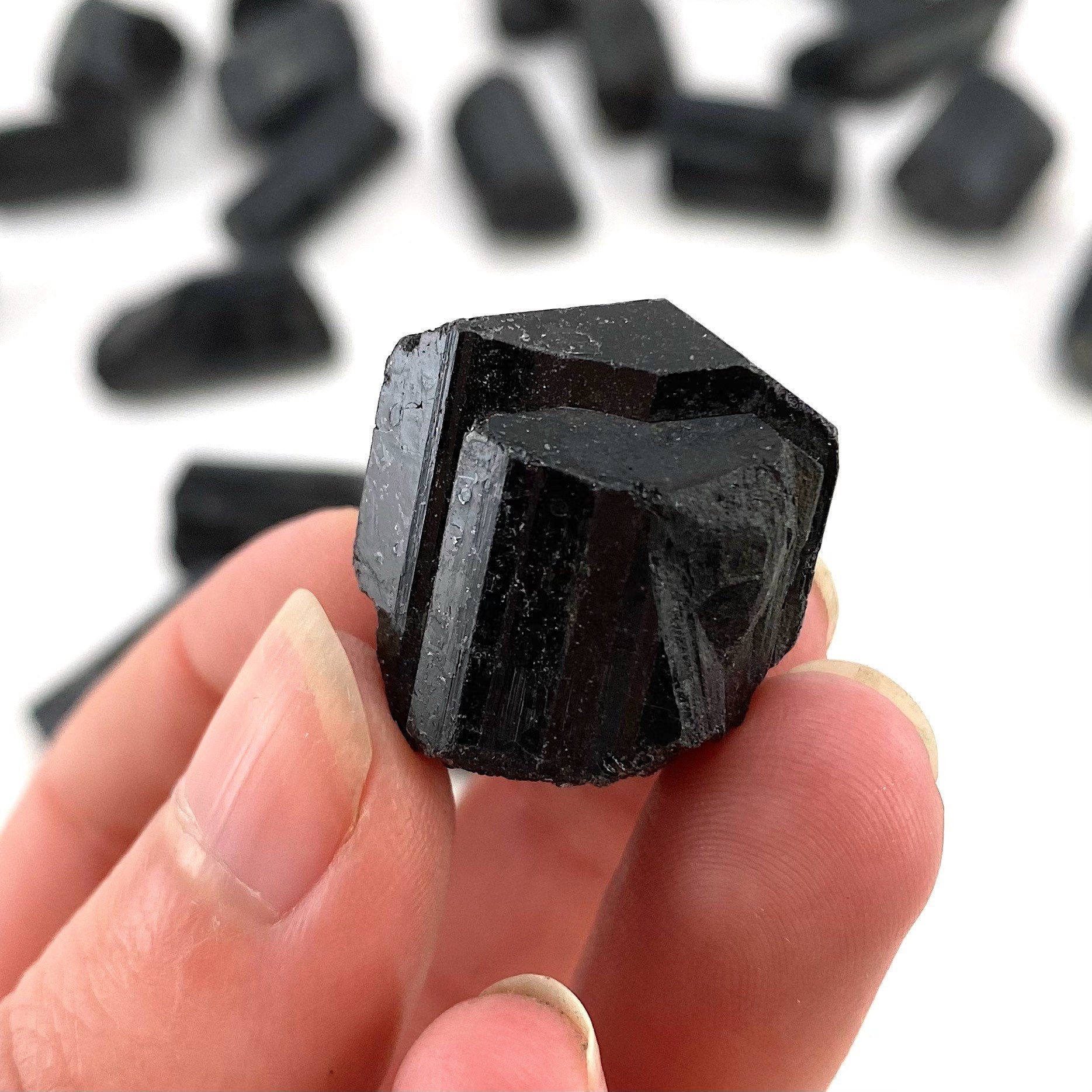 ONE Mini Raw Black Tourmaline (Namibia), raw black tourmaline, tourmaline crystal, black schorl
