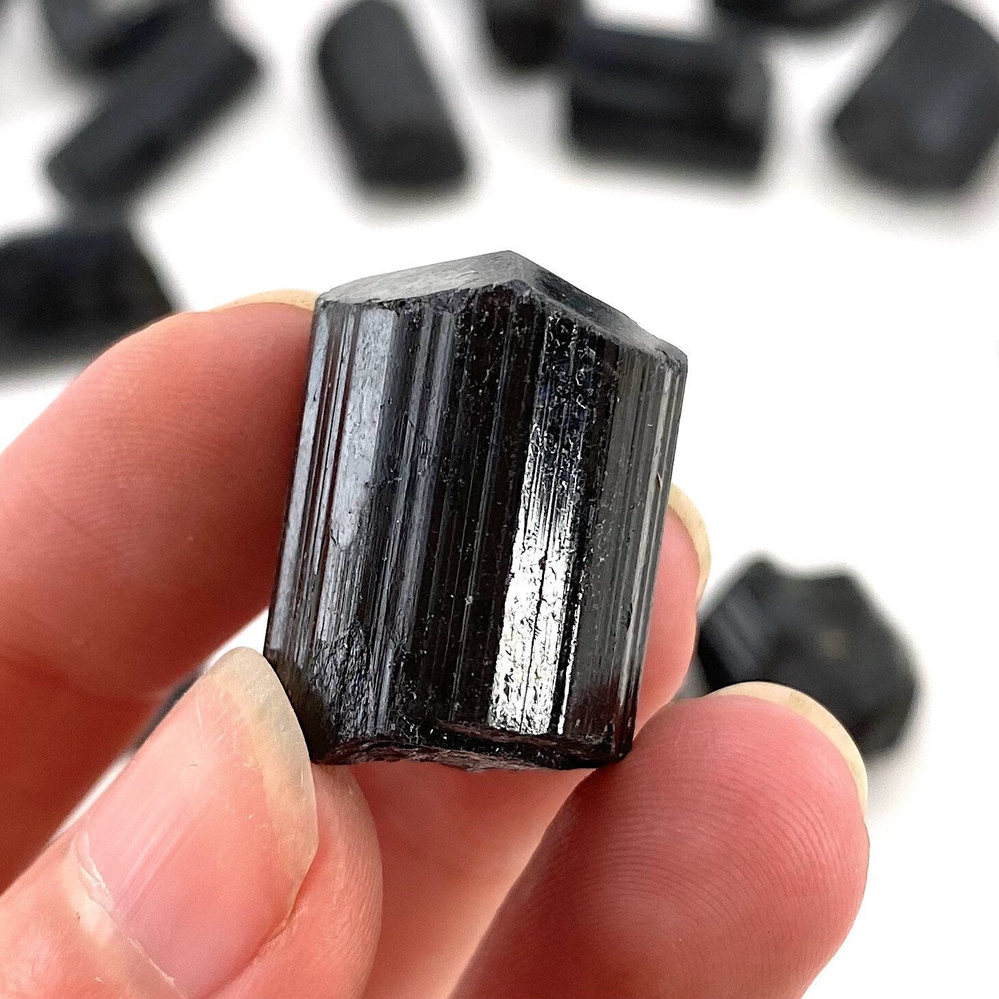ONE Mini Raw Black Tourmaline (Namibia), raw black tourmaline, tourmaline crystal, black schorl