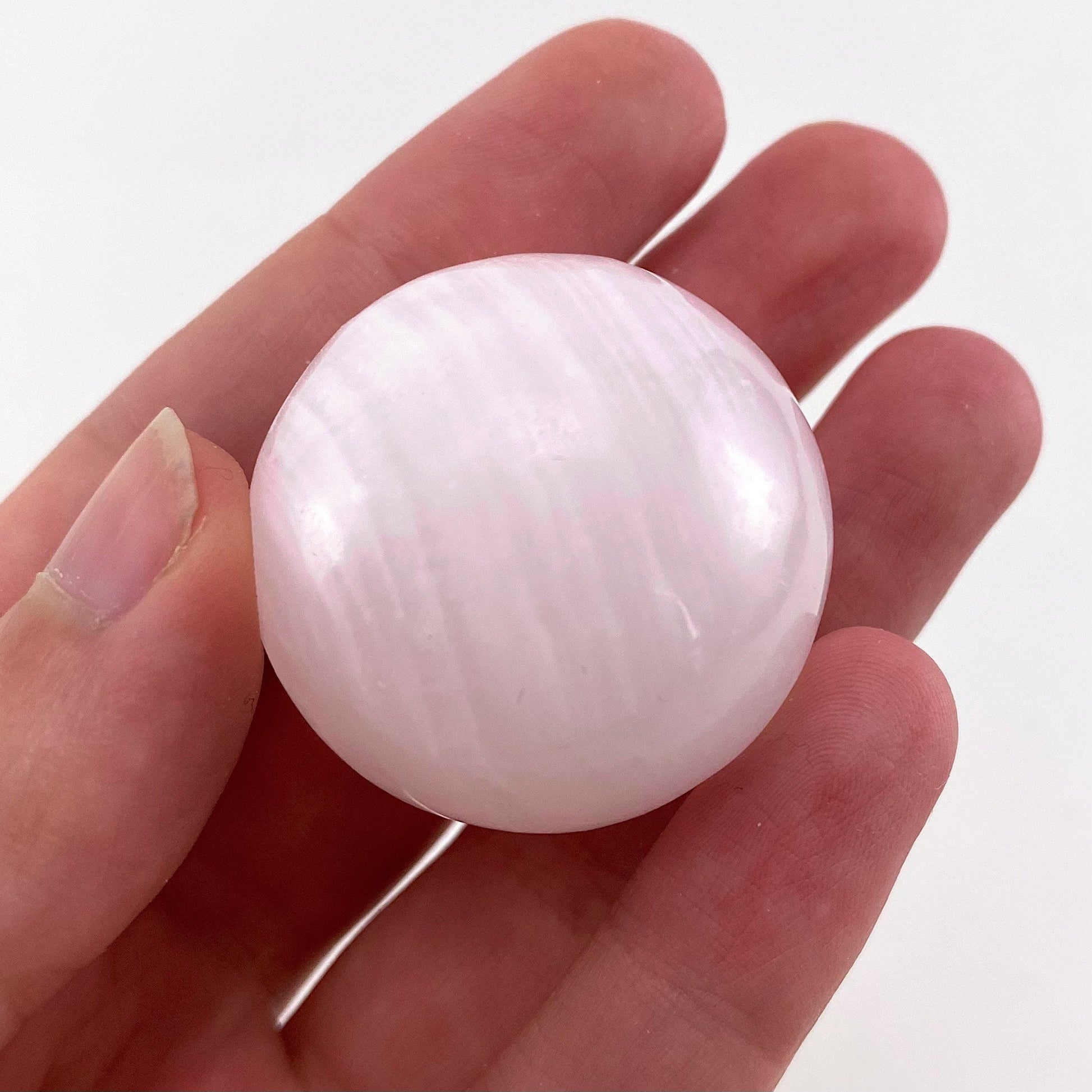 UV-reactive Mangano Calcite Sphere, crystal ball, mangano calcite sphere, pink calcite crystal, crystal sphere