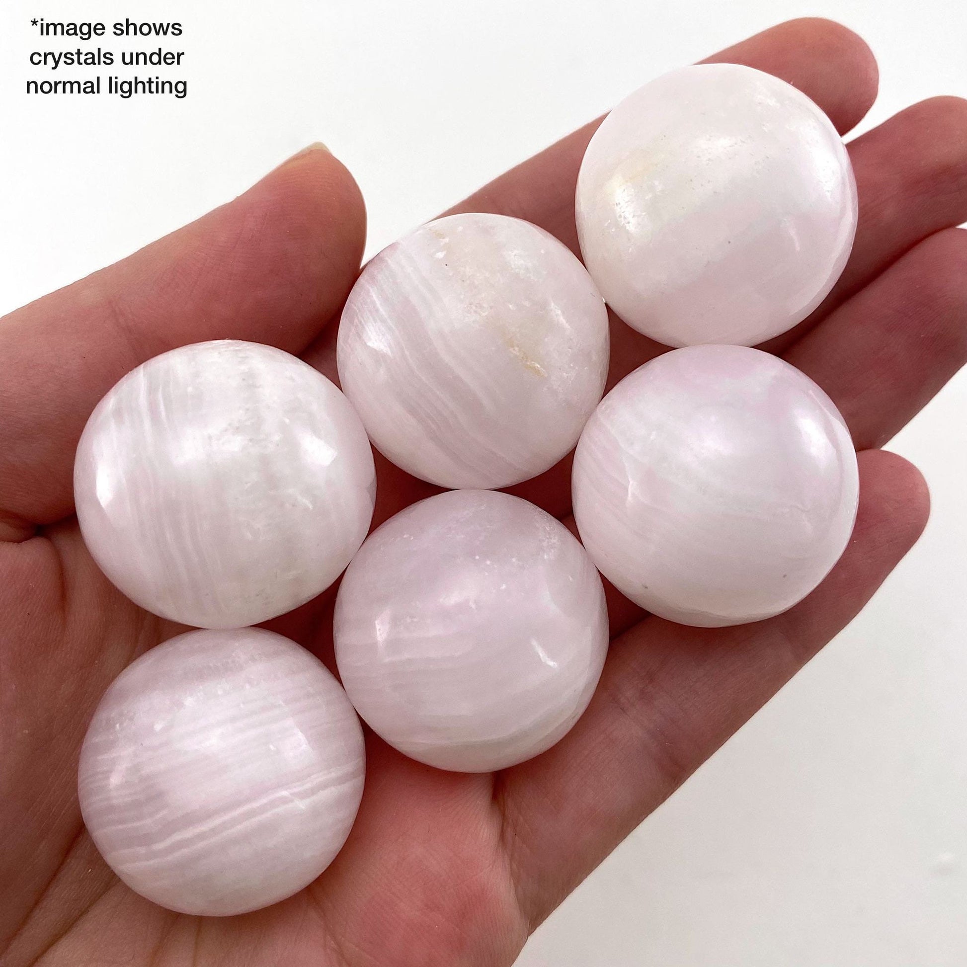 UV-reactive Mangano Calcite Sphere, crystal ball, mangano calcite sphere, pink calcite crystal, crystal sphere