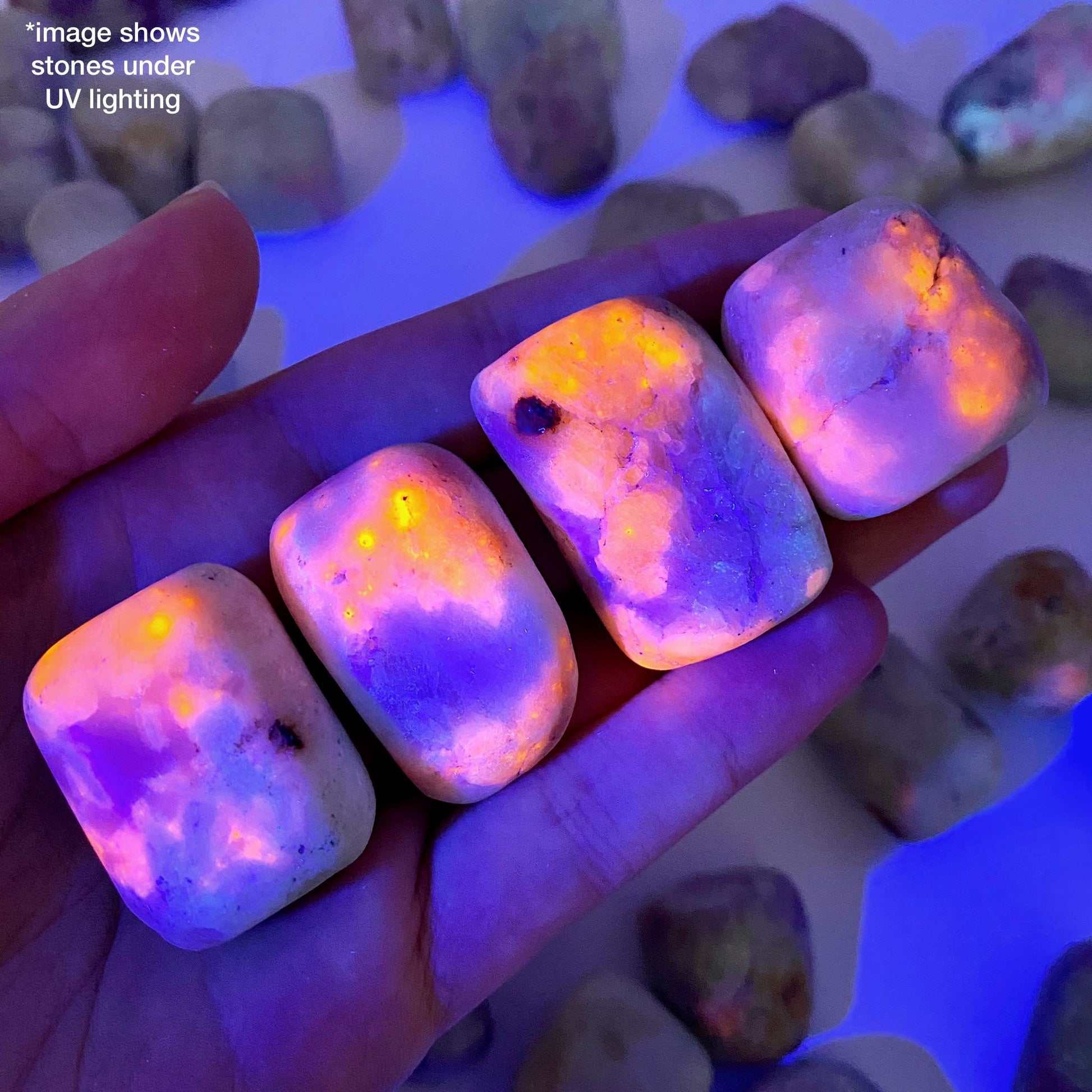 UV-reactive Hackmanite Tumbled Stone | Hackmanite, polished hackmanite, uv reactive crystal, hackmanite crystal