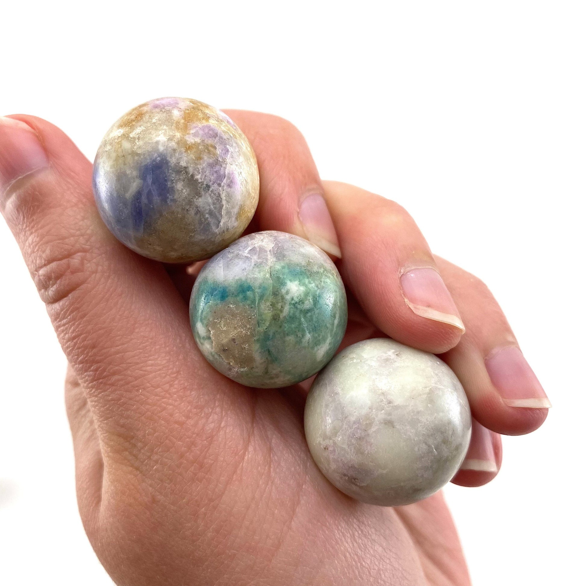 Rare! UV-reactive Hackmanite Sphere, crystal ball, hackmanite sphere, hackmanite crystal, crystal sphere