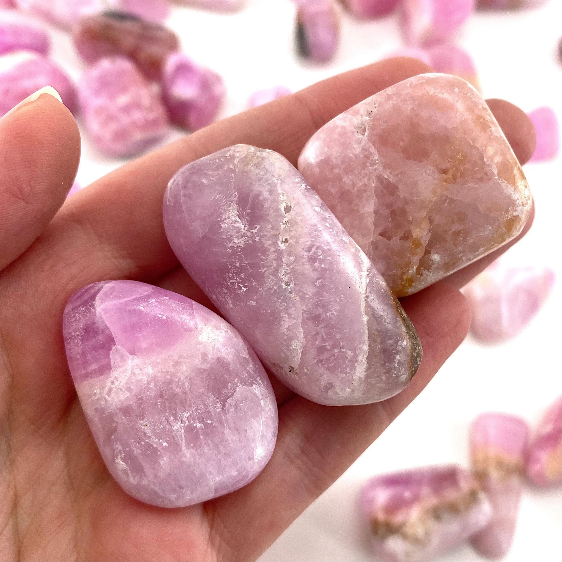 Rare! ONE tumbled pink aragonite, natural pink aragonite, polished aragonite, pink calcite tumble, pink aragonite crystal