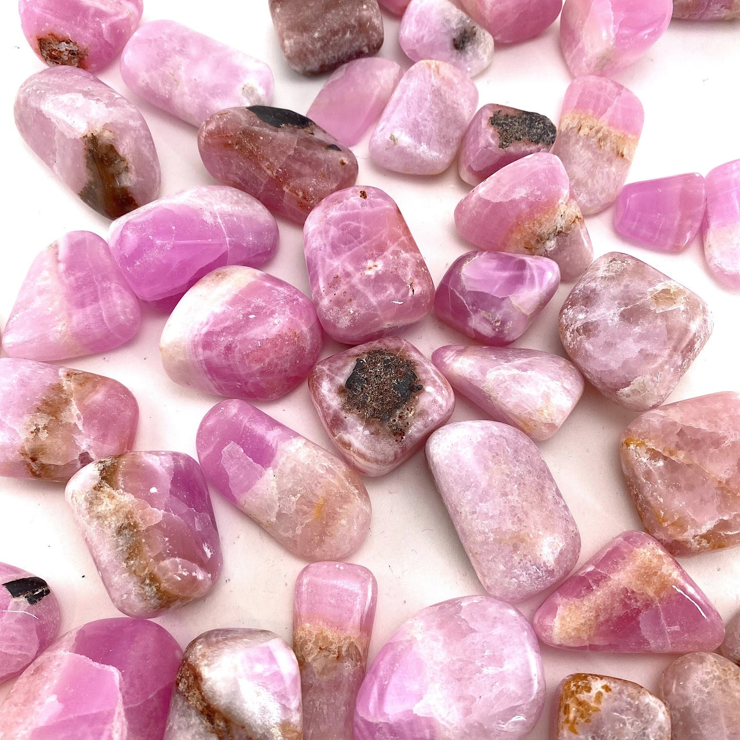 Rare! ONE tumbled pink aragonite, natural pink aragonite, polished aragonite, pink calcite tumble, pink aragonite crystal
