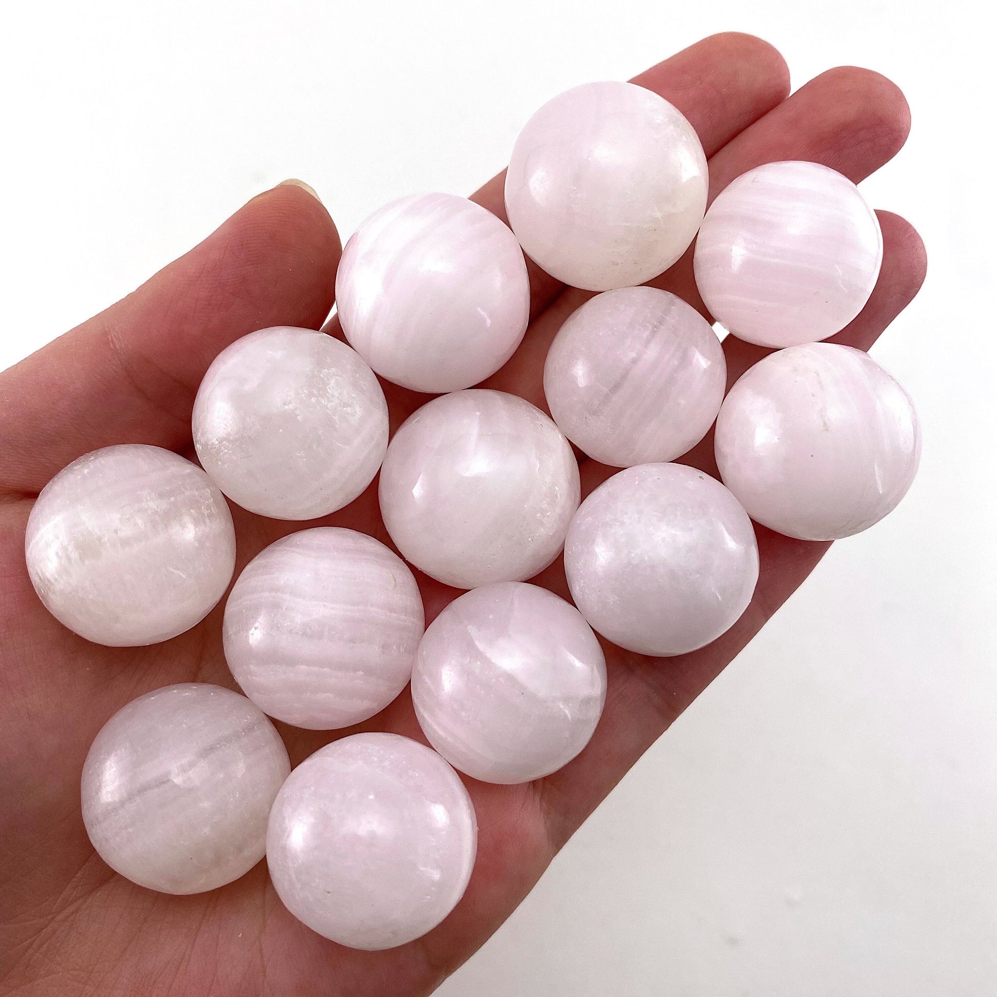 UV-reactive Mangano Calcite Sphere, crystal ball, mangano calcite sphere, pink calcite crystal, crystal sphere