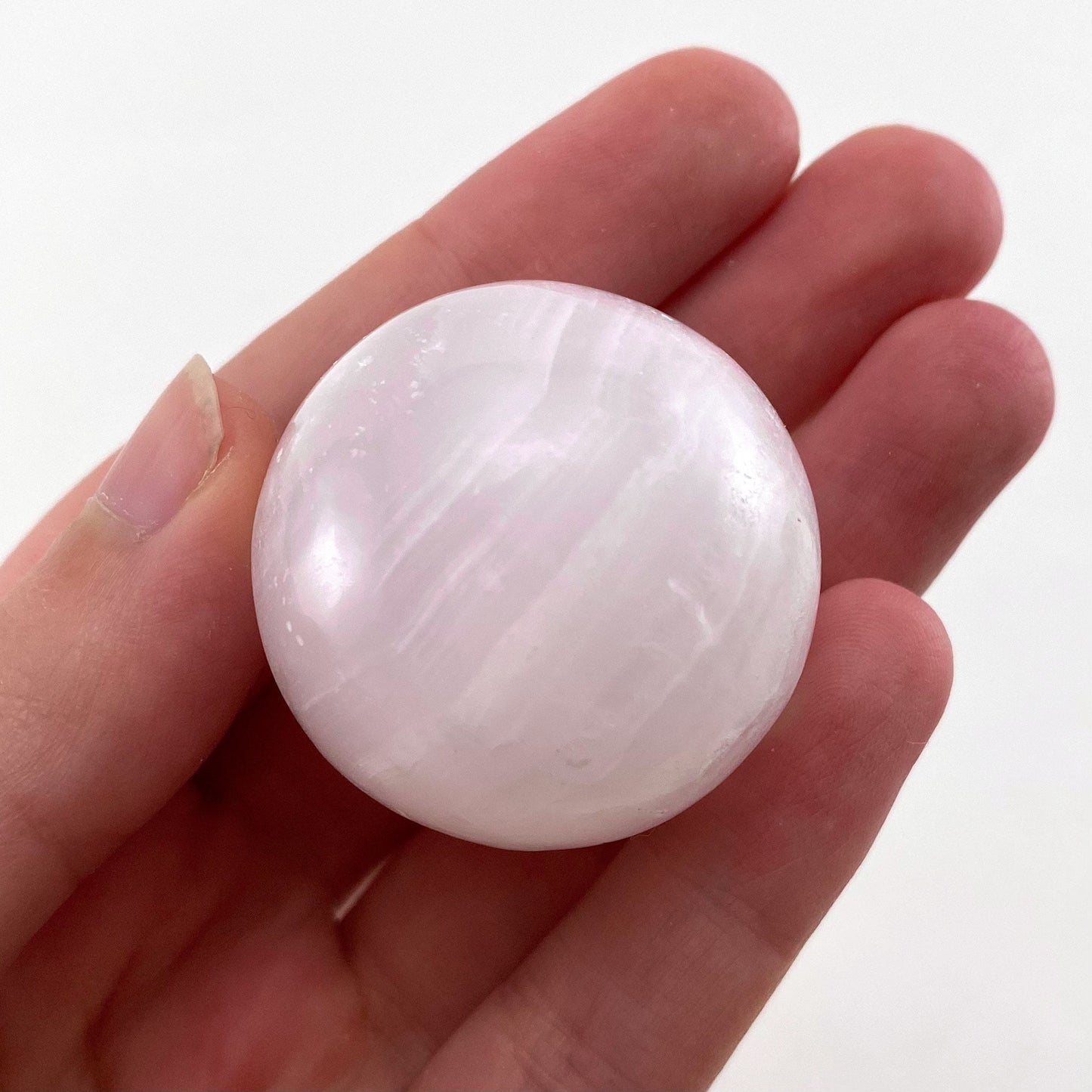 UV-reactive Mangano Calcite Sphere, crystal ball, mangano calcite sphere, pink calcite crystal, crystal sphere
