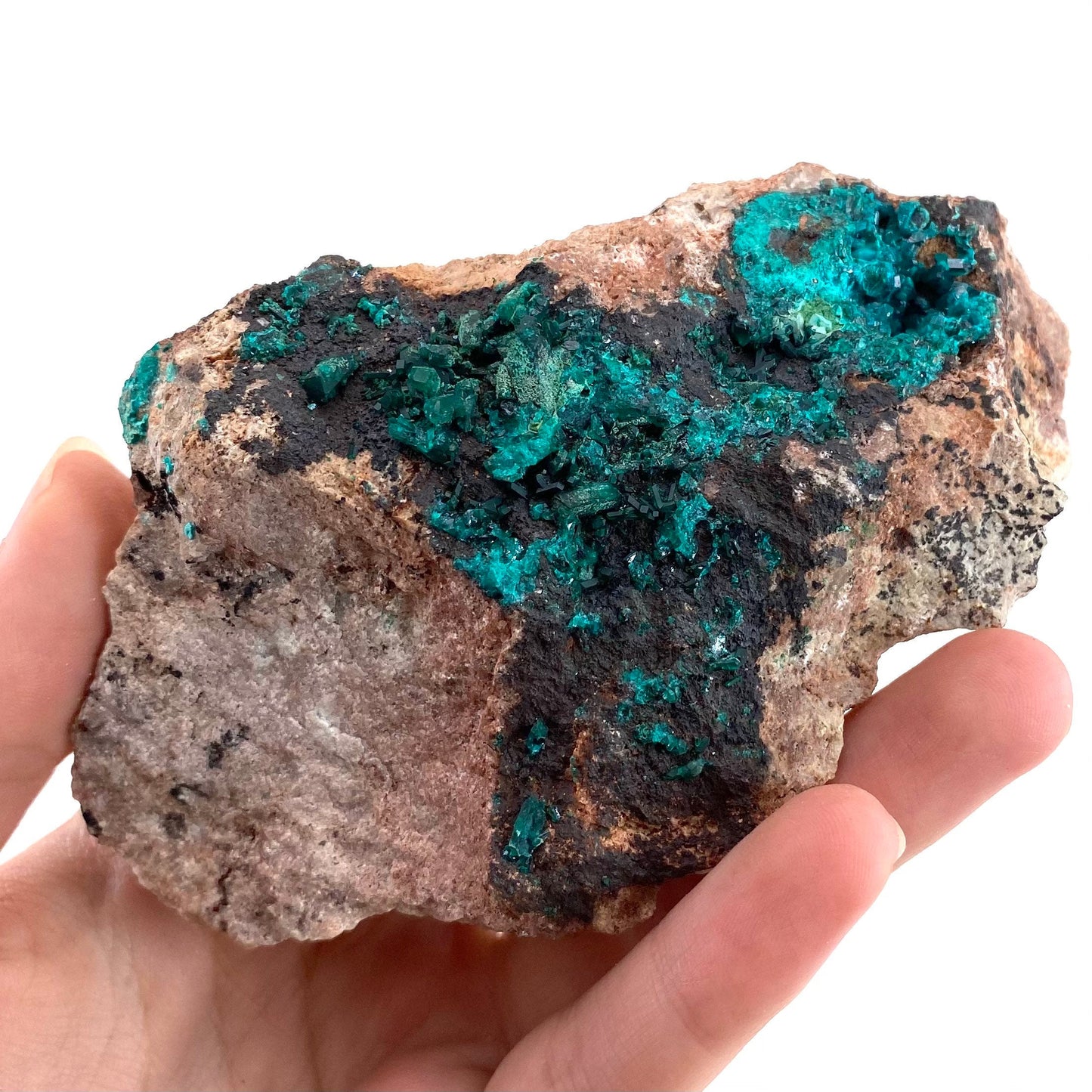 Dioptase Specimen (Congo), raw dioptase, dioptase crystal