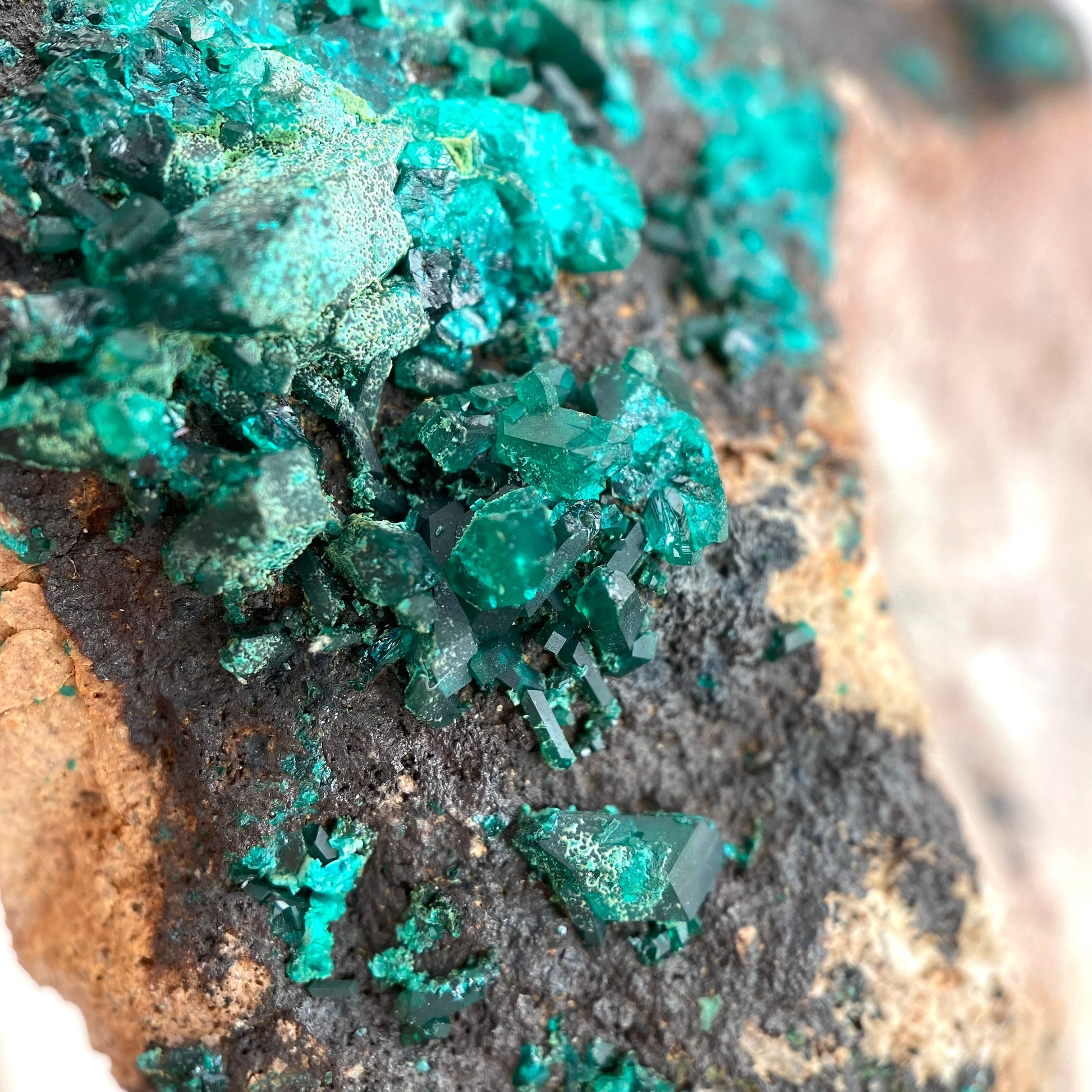 Dioptase Specimen (Congo), raw dioptase, dioptase crystal