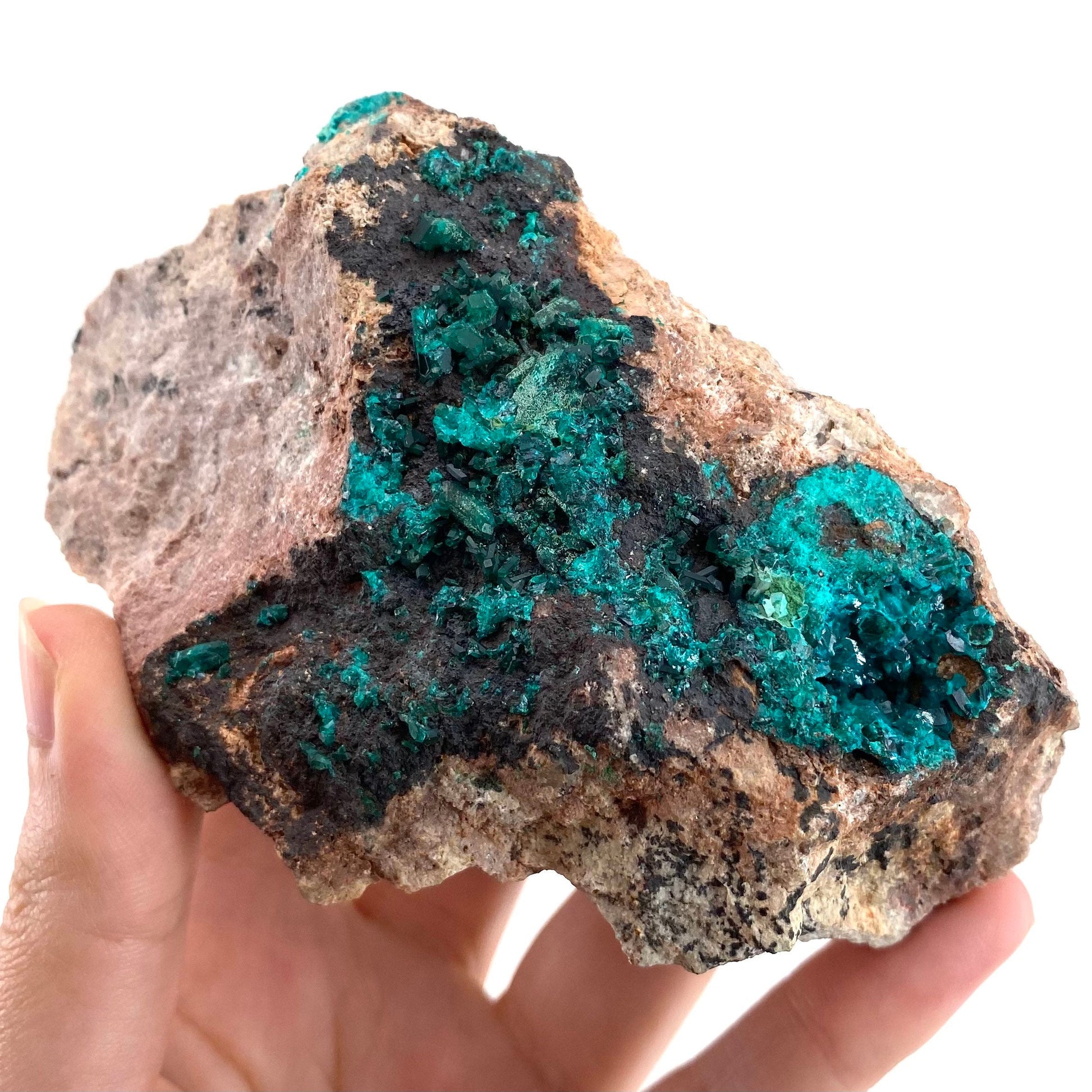 Dioptase Specimen (Congo), raw dioptase, dioptase crystal
