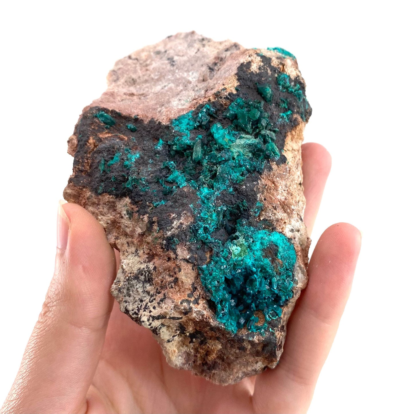 Dioptase Specimen (Congo), raw dioptase, dioptase crystal