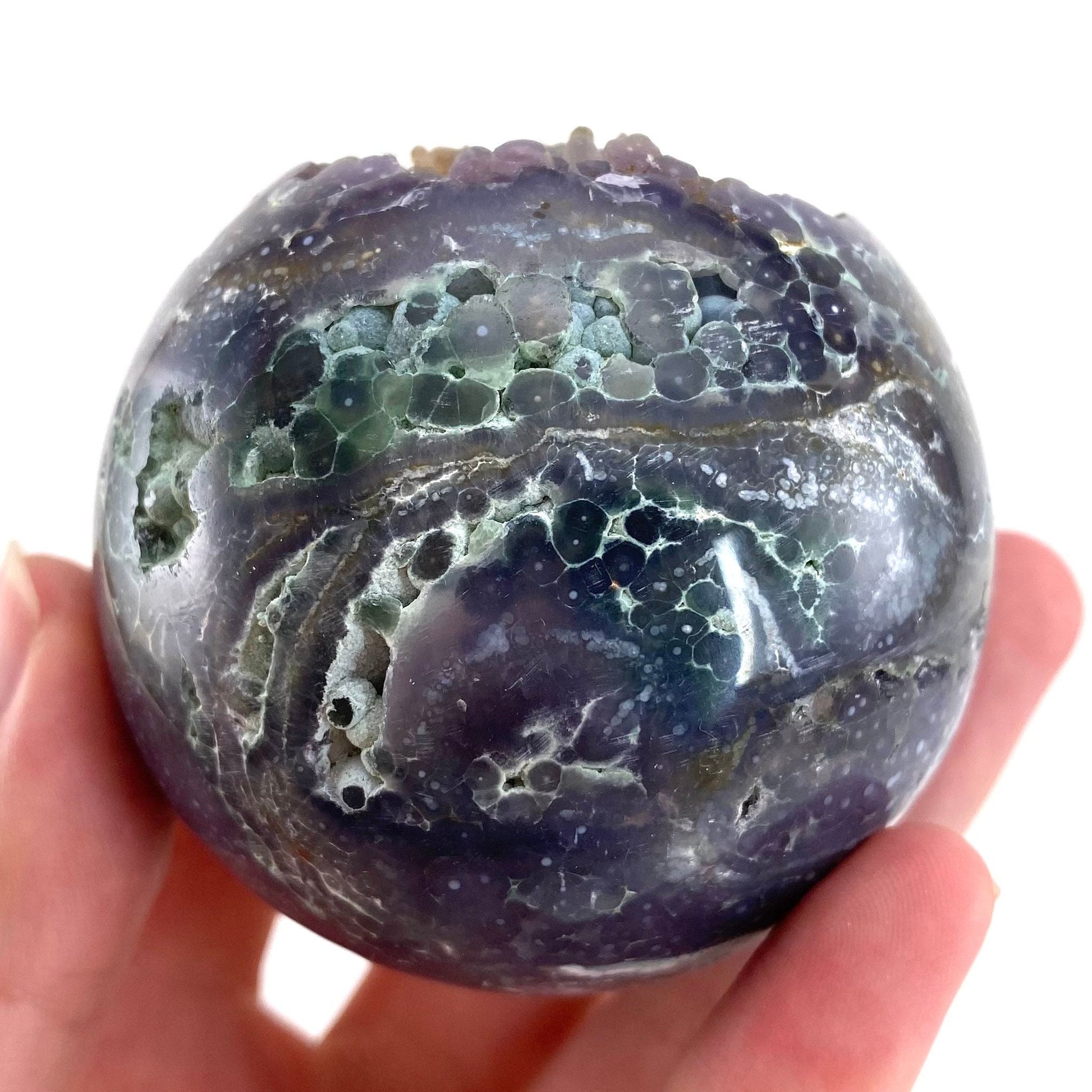 Grape Agate Sphere, purple grape agate, grape agate cluster, grape agate specimen