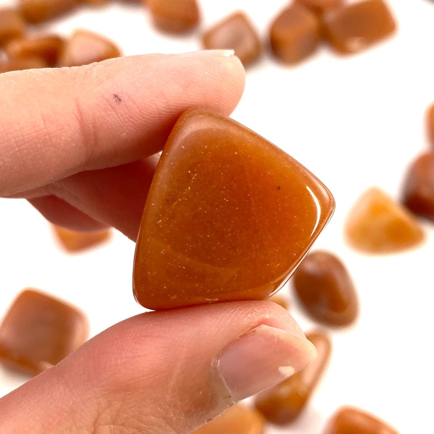 ONE Tumbled Orange Aventurine | natural aventurine, polished orange aventurine, aventurine tumble, aventurine crystal