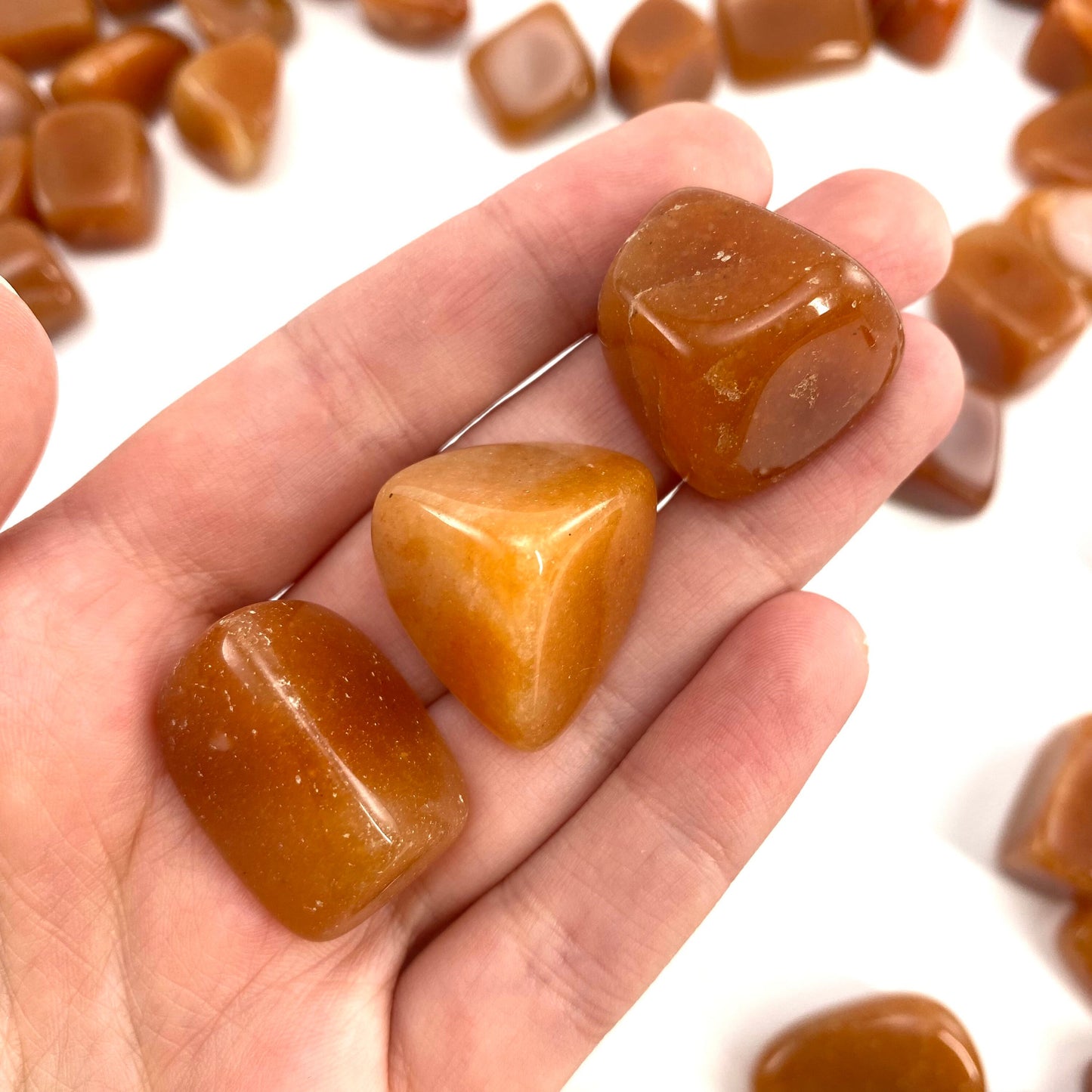 ONE Tumbled Orange Aventurine | natural aventurine, polished orange aventurine, aventurine tumble, aventurine crystal