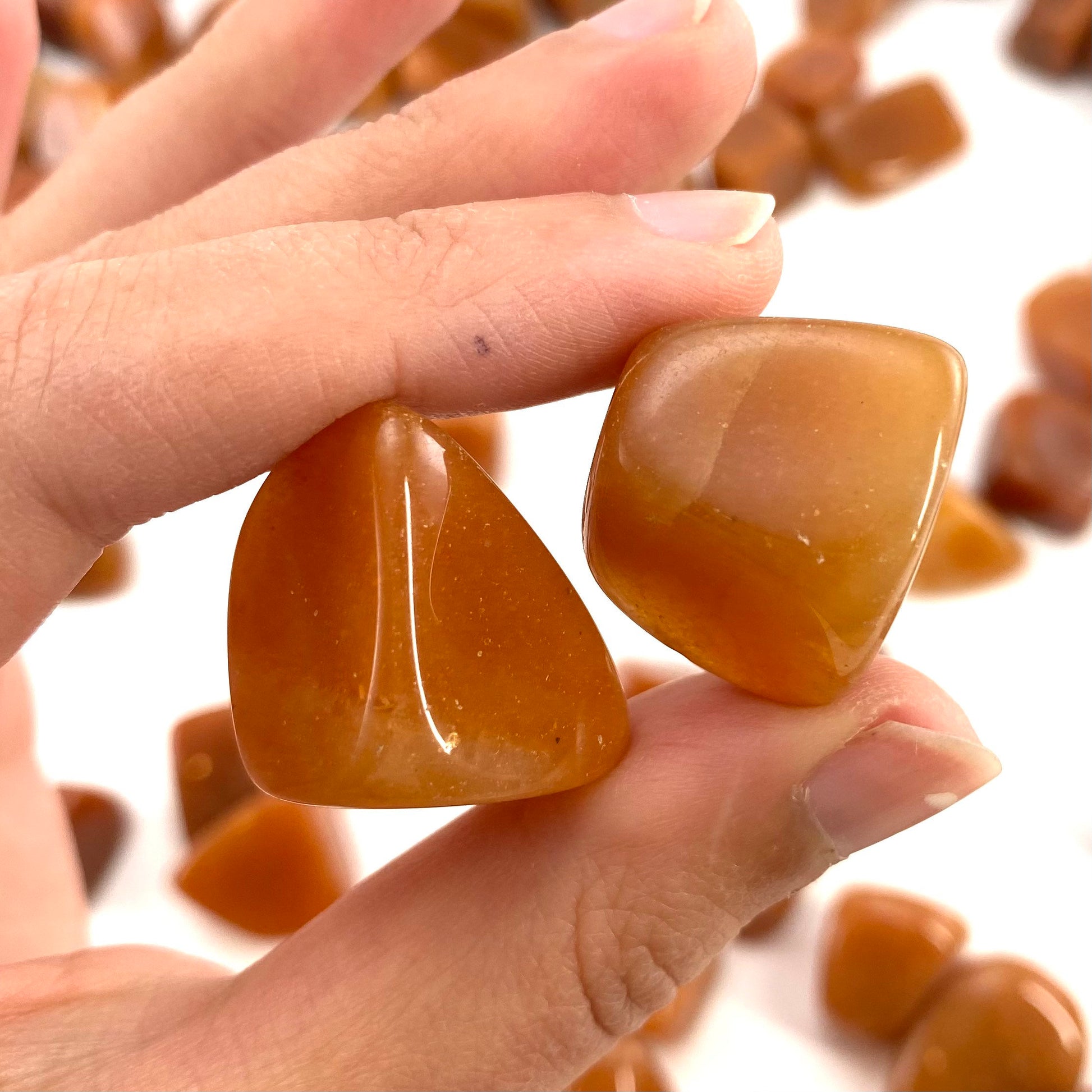 ONE Tumbled Orange Aventurine | natural aventurine, polished orange aventurine, aventurine tumble, aventurine crystal