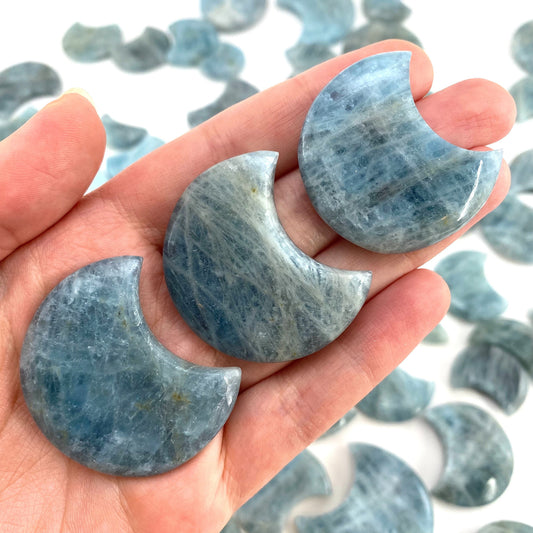 Aquamarine Moon, genuine aquamarine, crystal moon, rare gems, natural aquamarine, aquamarine crystal