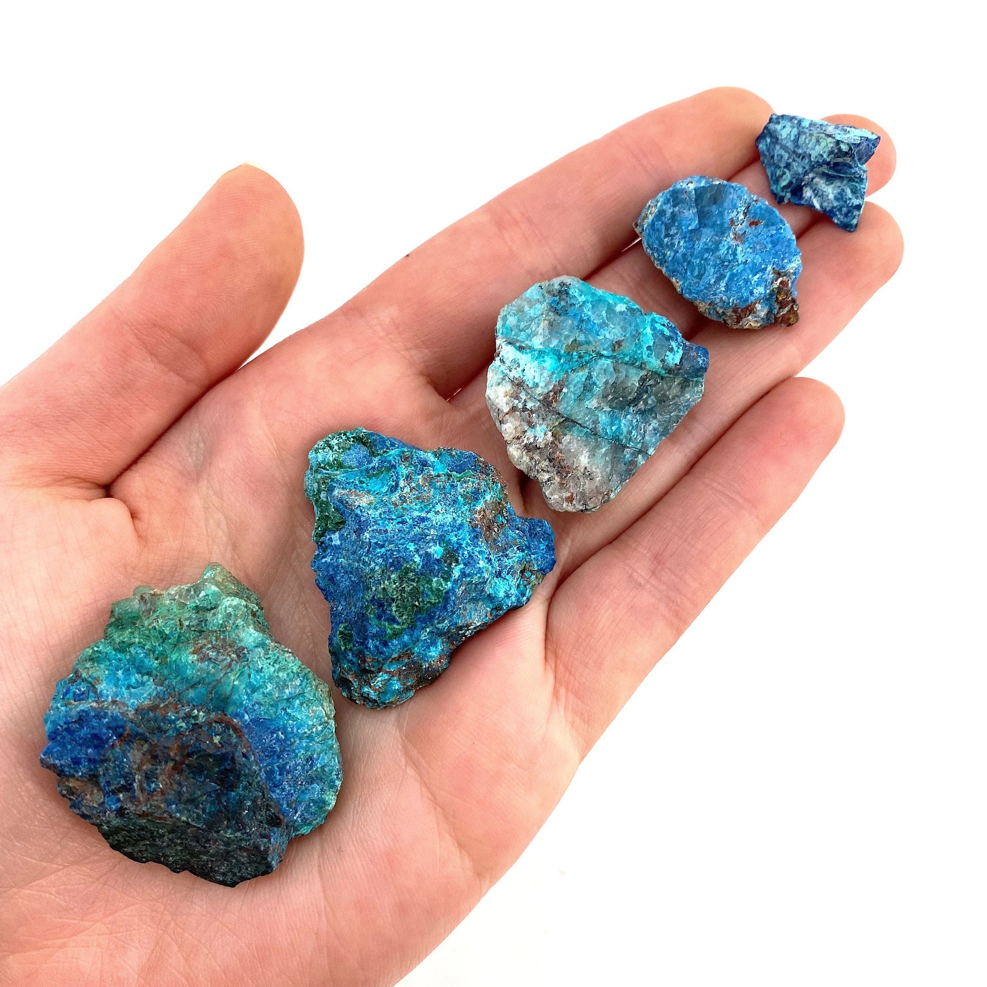 ONE Raw Shattuckite & Chrysocolla Specimen (Namibia), raw shattukite, Chrysocolla, mineral specimen