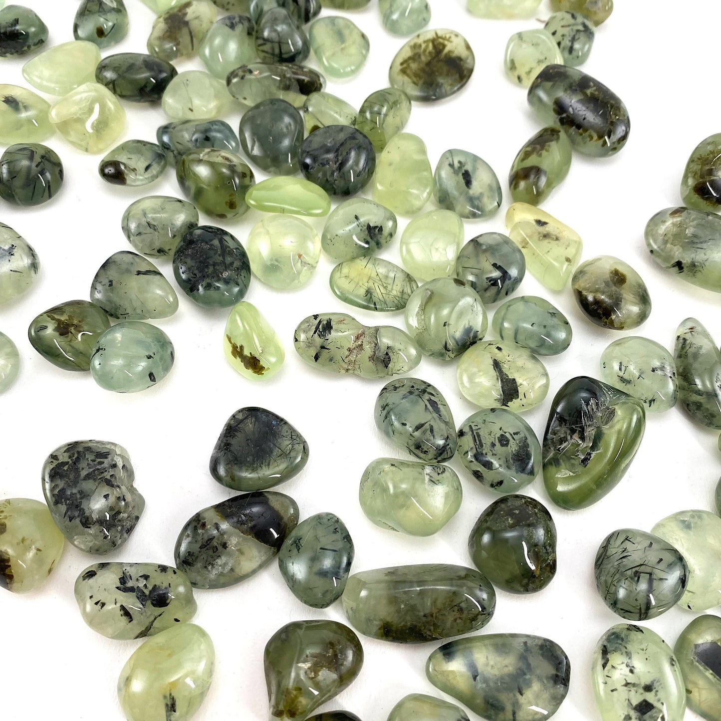 ONE Tumbled Prehnite | Green Prehnite, tumbled crystal, tumbled stones, crystals, minerals