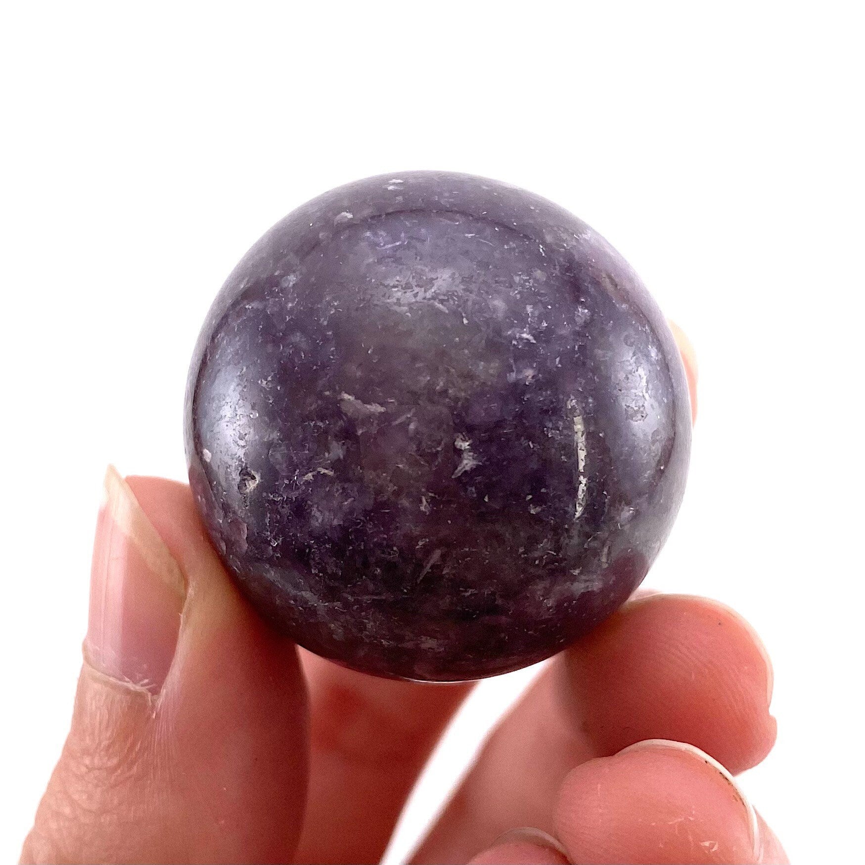 Lepidolite Sphere, crystal ball, Purple lepidolite sphere, Lepidolite crystal, crystal sphere