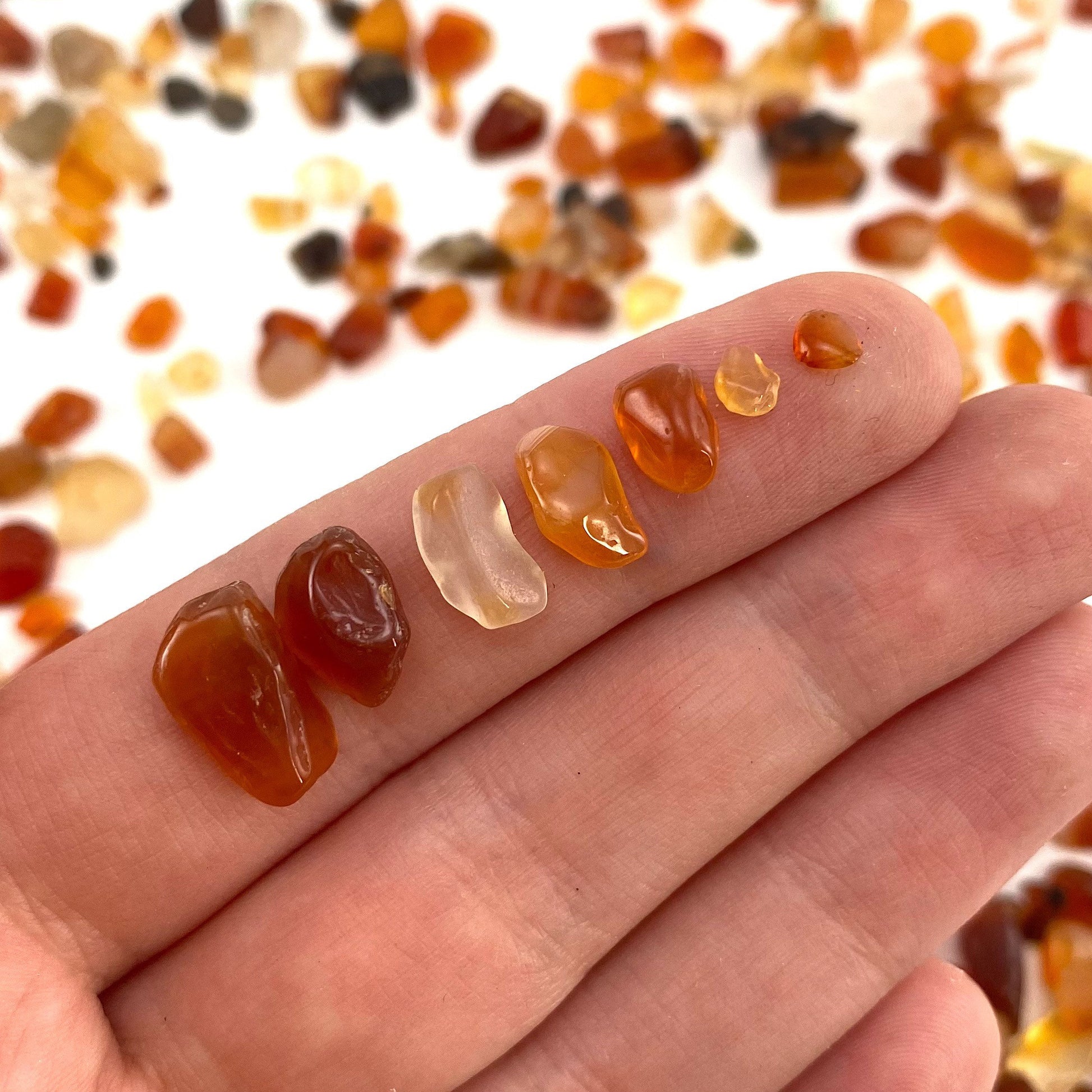 20g of Red Carnelian, mini tumbled stones, tumbled crystal, tumbled carnelian, red carnelian