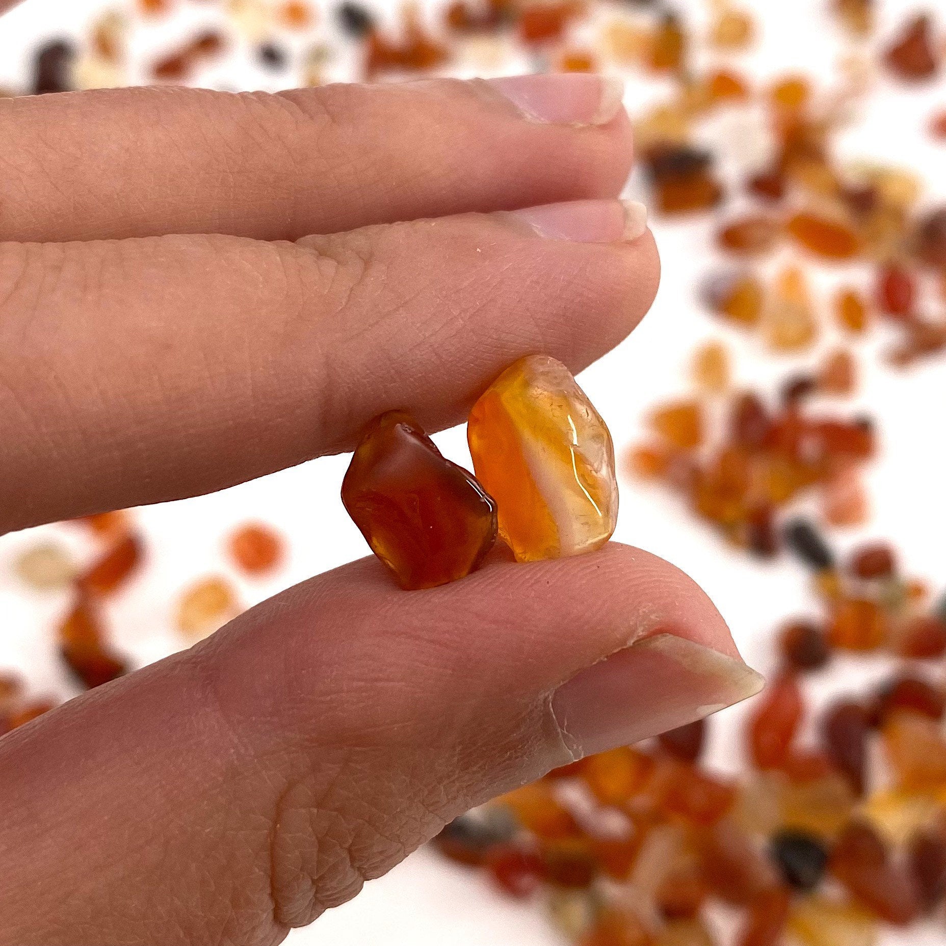 20g of Red Carnelian, mini tumbled stones, tumbled crystal, tumbled carnelian, red carnelian