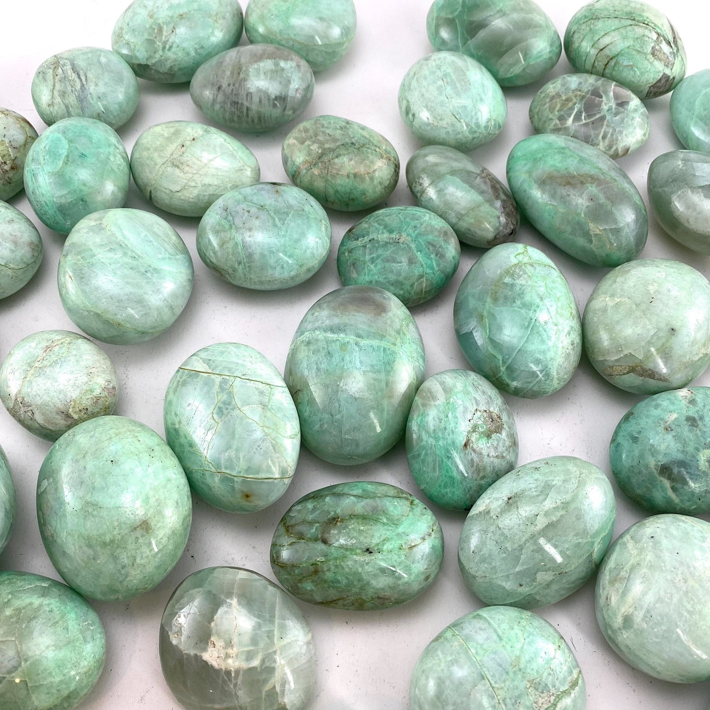 Garnierite Palm Stone, garnierite, polished garnierite, garnierite palmstone, crystal palm stone