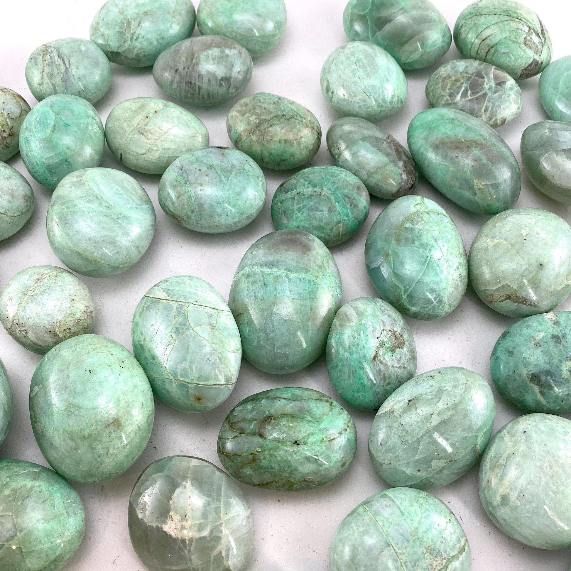 Garnierite Palm Stone, garnierite, polished garnierite, garnierite palmstone, crystal palm stone