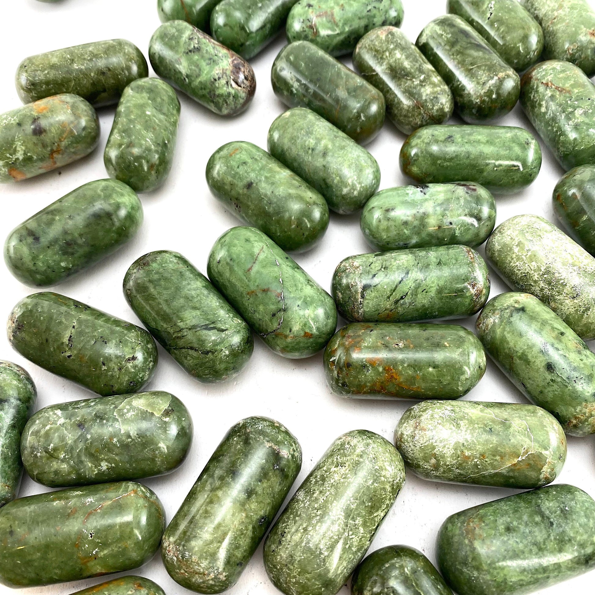 ONE Polished Chrysoprase, green chrysoprase, tumbled chrysoprase, polished chrysoprase, chrysoprase palm stone