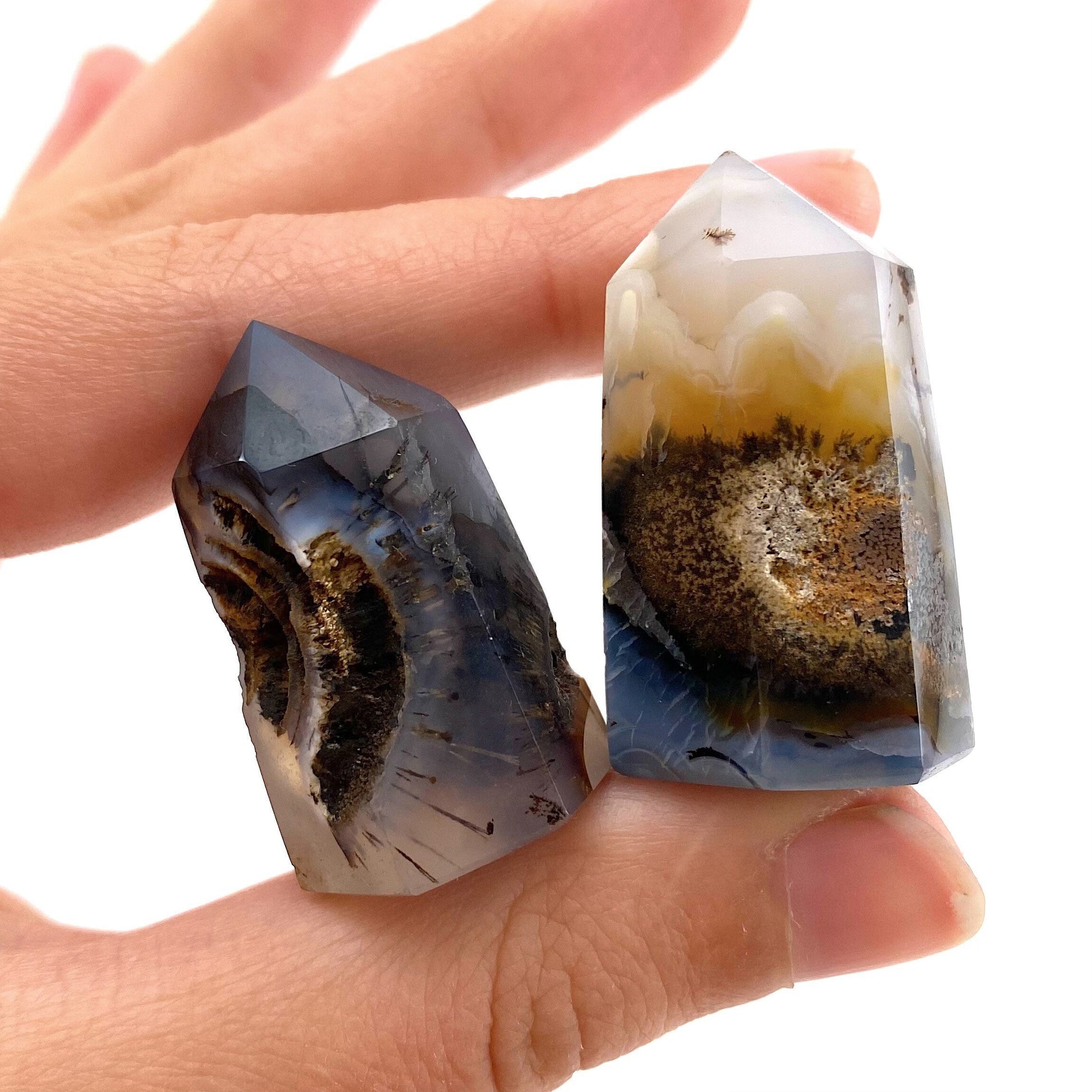 Dendritic Agate Point, polished agate point, agate mini tower, crystal point, agate crystal, dendritic agate