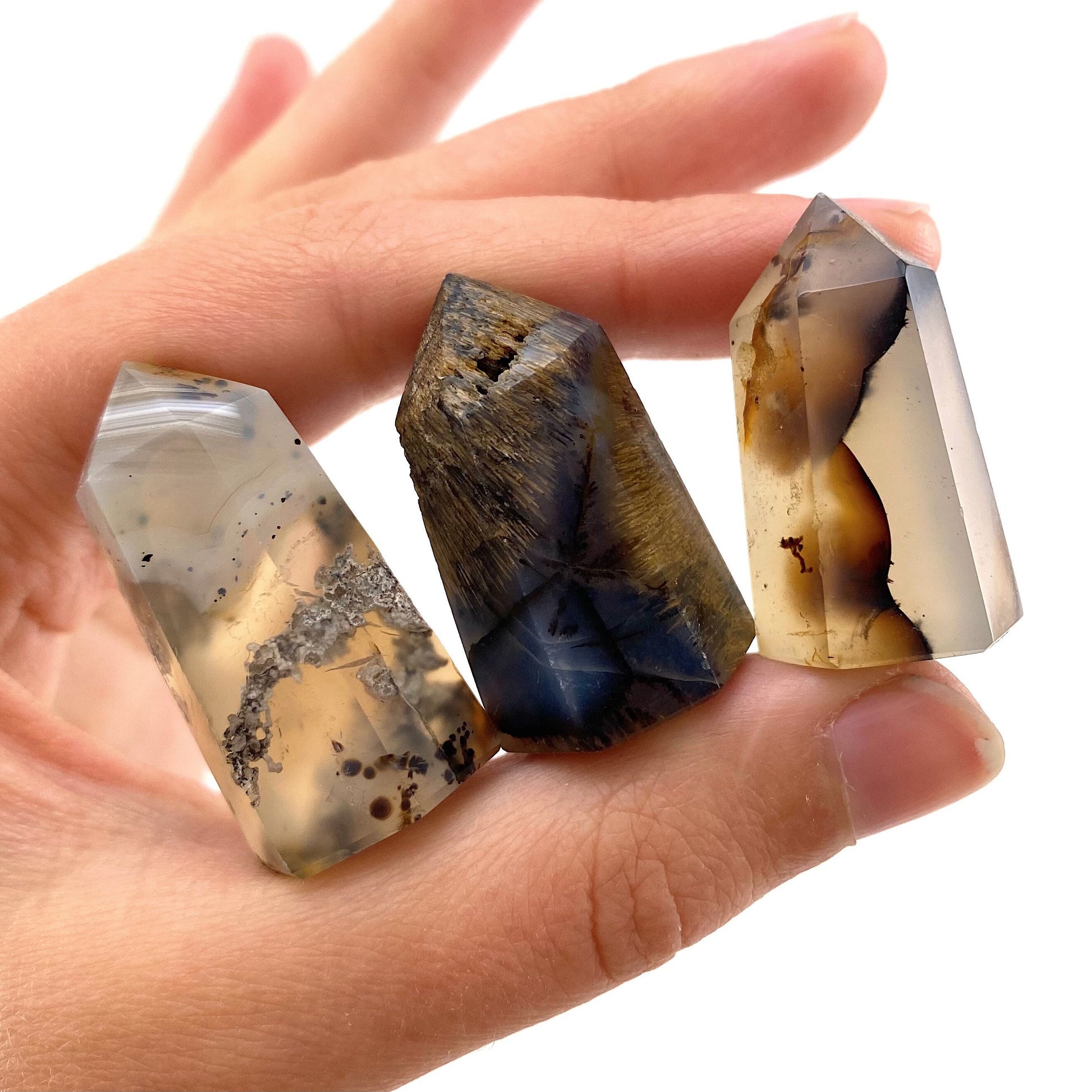 Dendritic Agate Point, polished agate point, agate mini tower, crystal point, agate crystal, dendritic agate