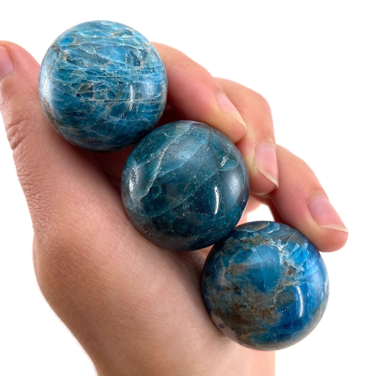 Blue Apatite Sphere | Polished Crystal Ball (Throat Chakra)