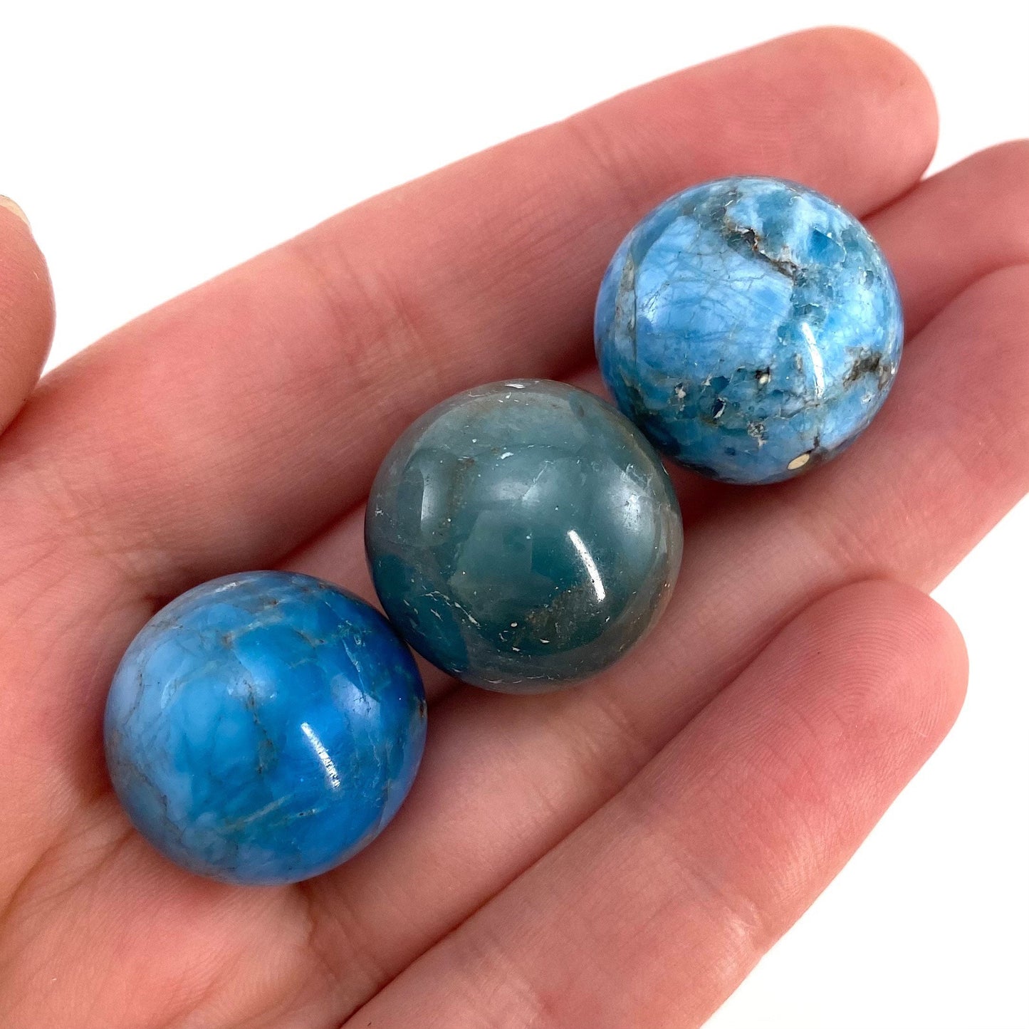 Mini Blue Apatite Sphere, crystal ball, blue apatite sphere, blue apatite palm stone, crystal sphere