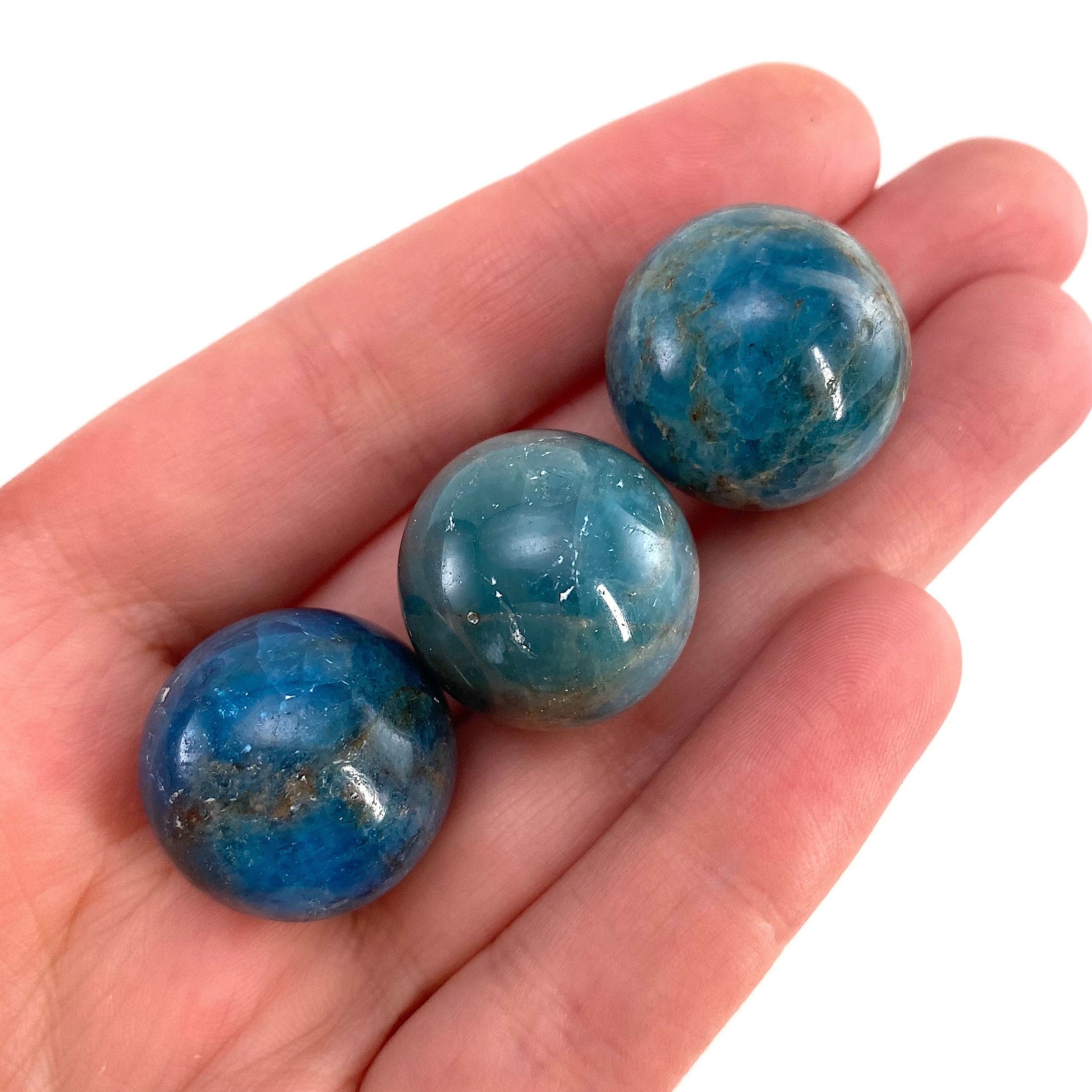 Mini Blue Apatite Sphere, crystal ball, blue apatite sphere, blue apatite palm stone, crystal sphere