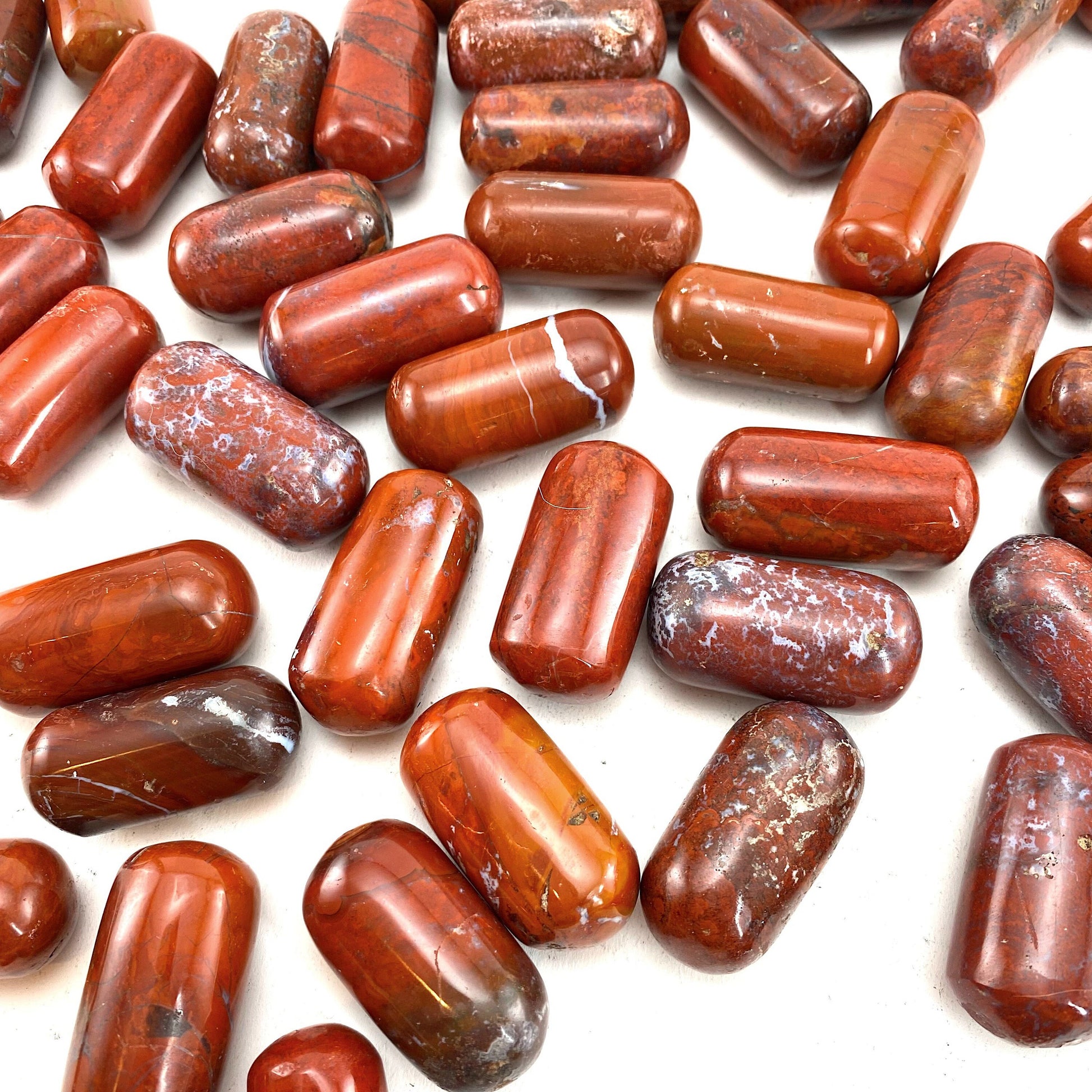 ONE Polished Red Jasper, red jasper, tumbled red jasper, red jasper tumbled stone