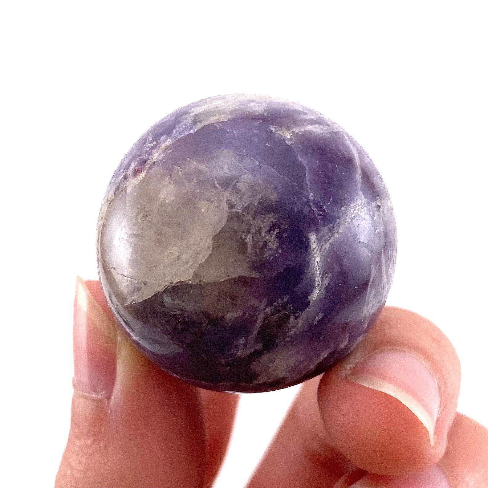 Lepidolite Sphere, crystal ball, Purple lepidolite sphere, Lepidolite crystal, crystal sphere