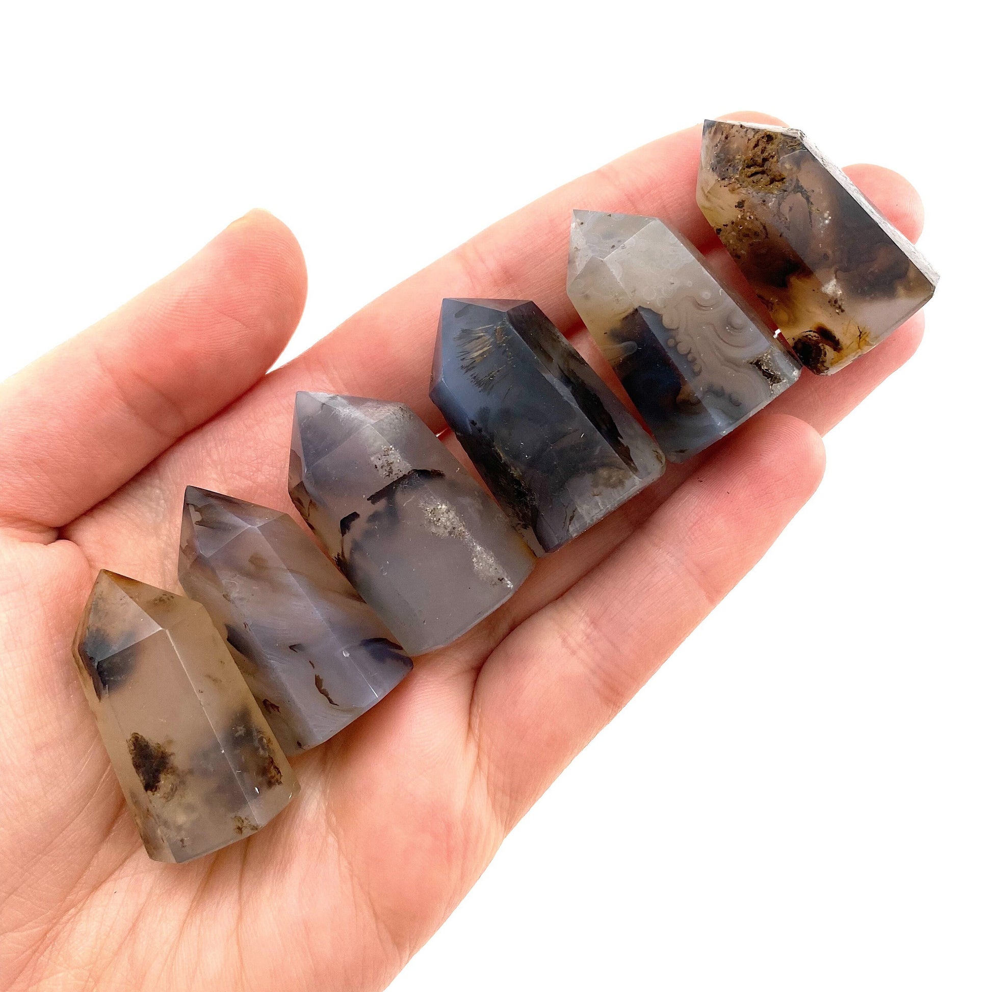 Dendritic Agate Point, polished agate point, agate mini tower, crystal point, agate crystal, dendritic agate
