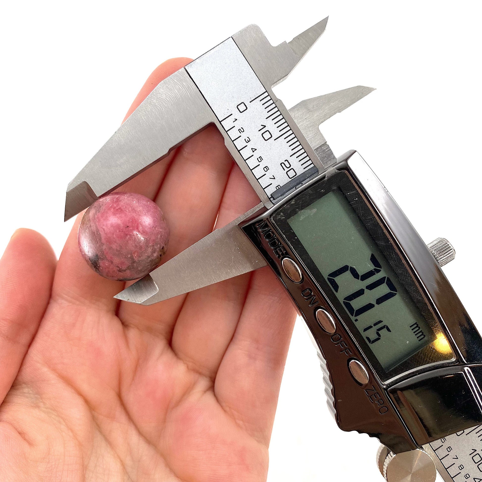 Rhodonite Sphere, crystal ball, Rhodonite sphere, Rhodonite palm stone, crystal sphere