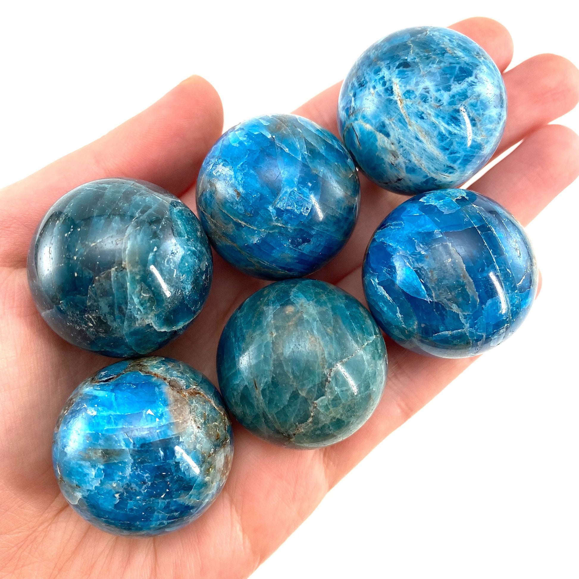 Blue Apatite Sphere | Polished Crystal Ball (Throat Chakra)