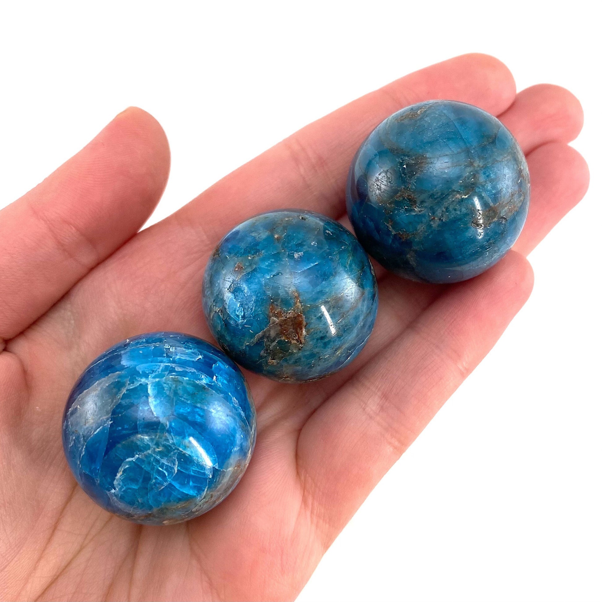 Blue Apatite Sphere | Polished Crystal Ball (Throat Chakra)