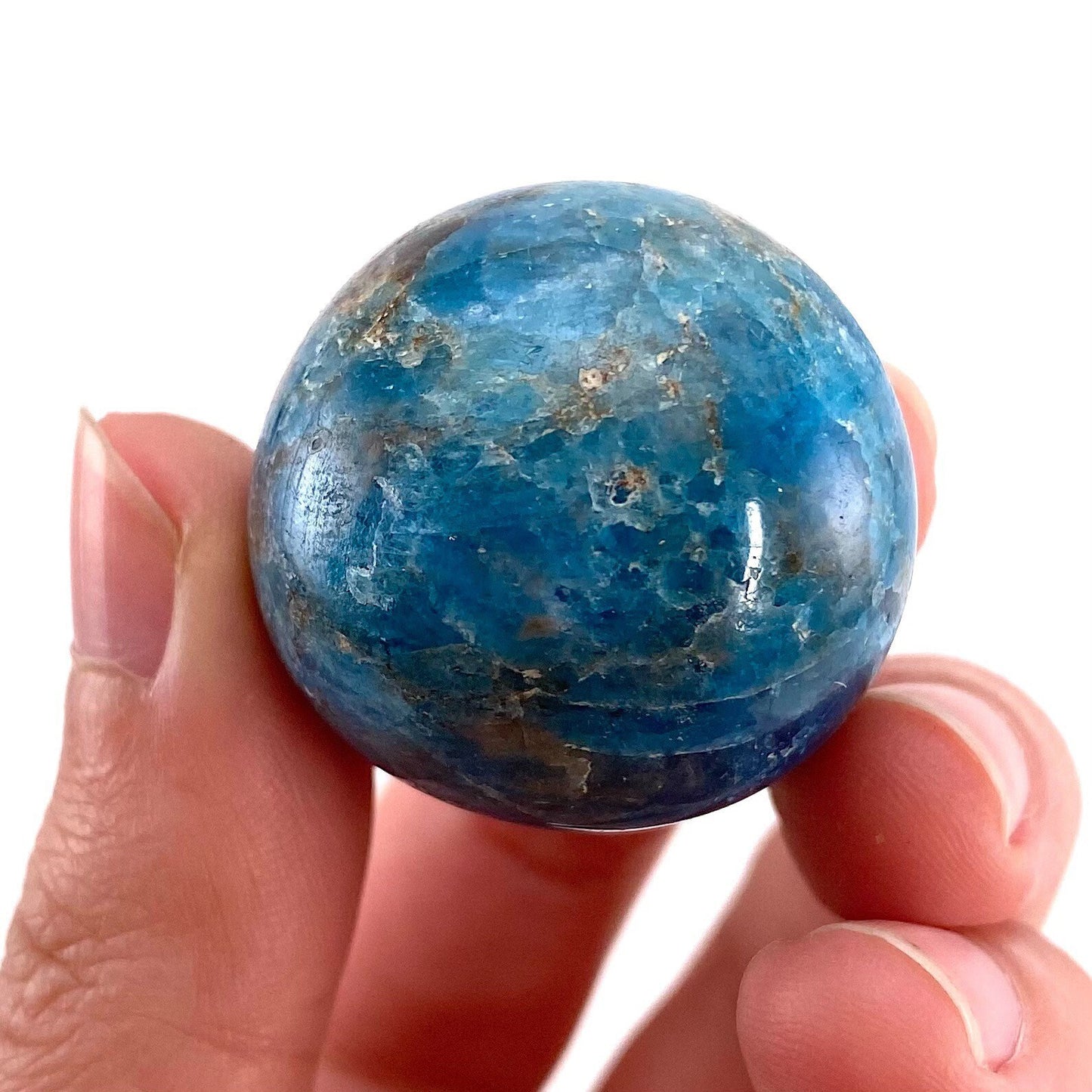 Blue Apatite Sphere | Polished Crystal Ball (Throat Chakra)
