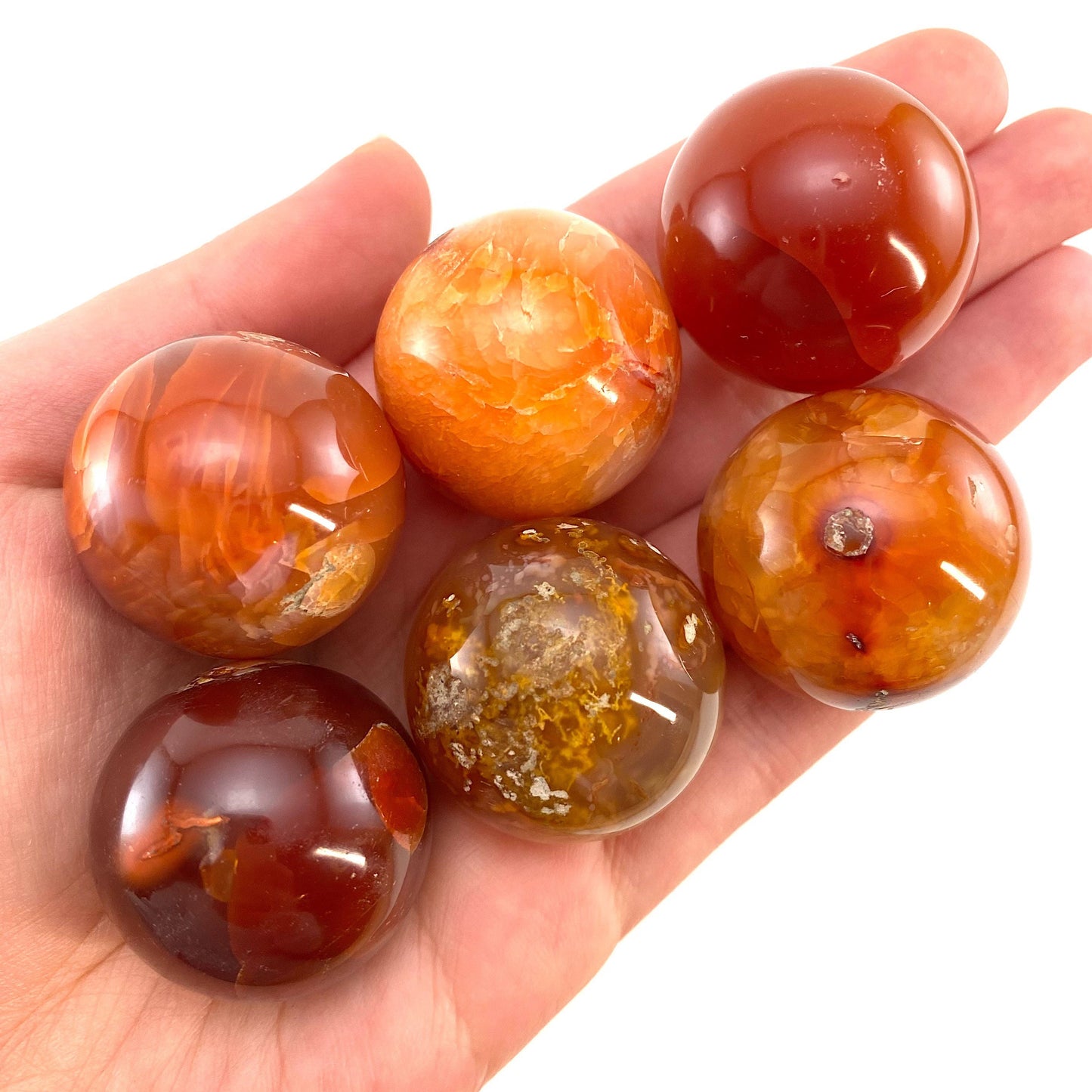 Carnelian Sphere | Red-Orange Polished Crystal Ball (Sacral Chakra)