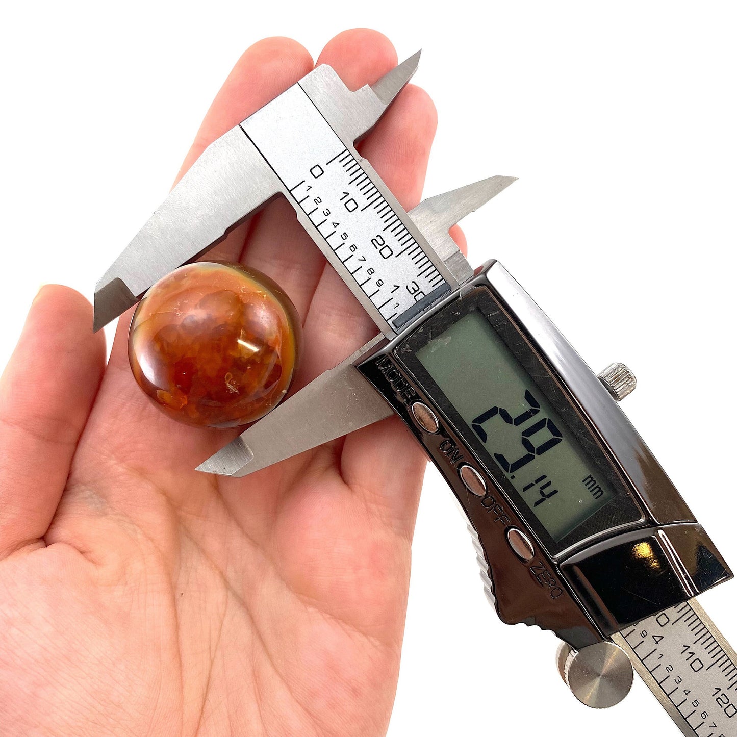 Carnelian Sphere | Red-Orange Polished Crystal Ball (Sacral Chakra)